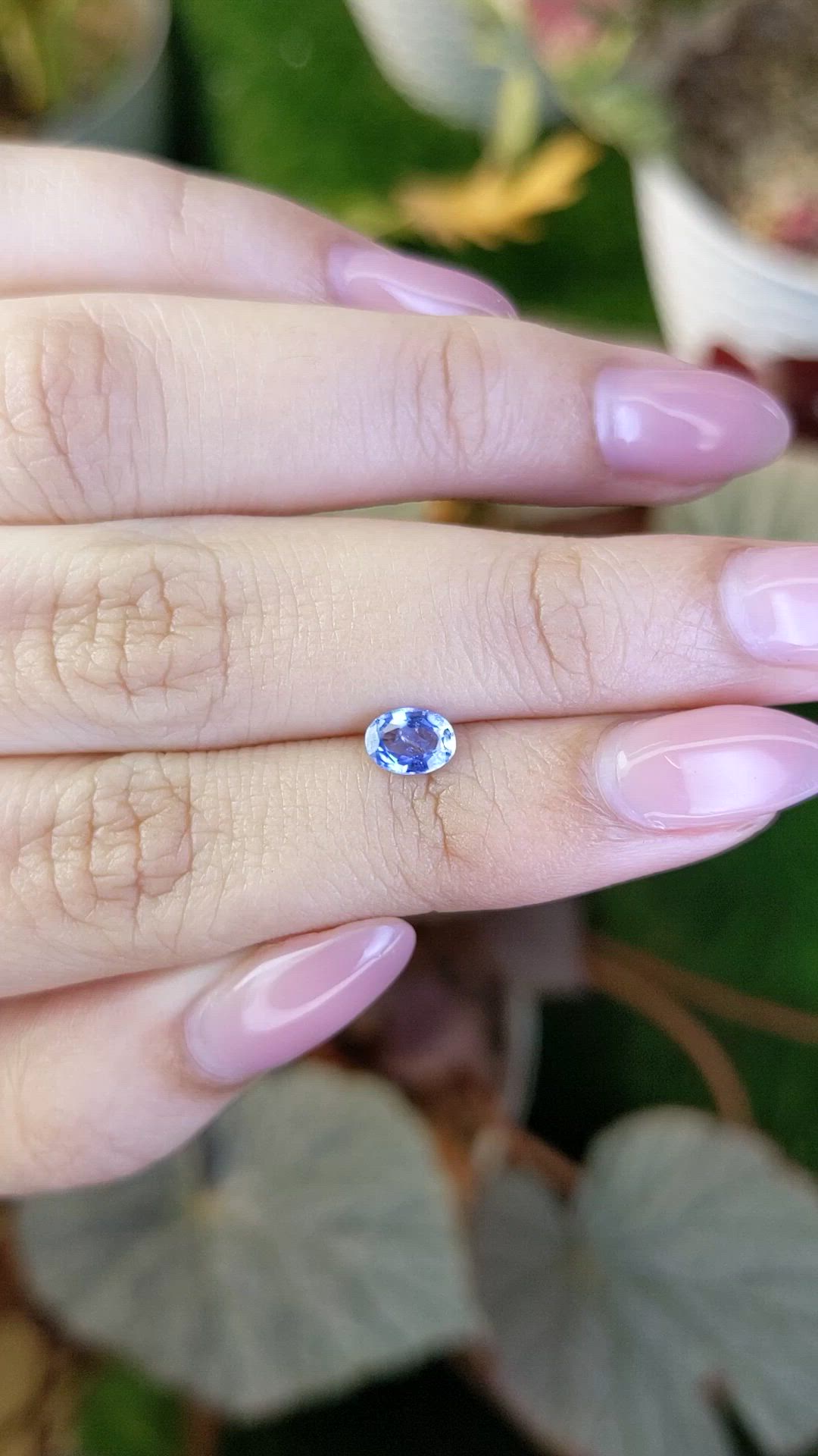 0.57 Ct. Blue Sapphire from Ceylon (Sri Lanka) Size Video