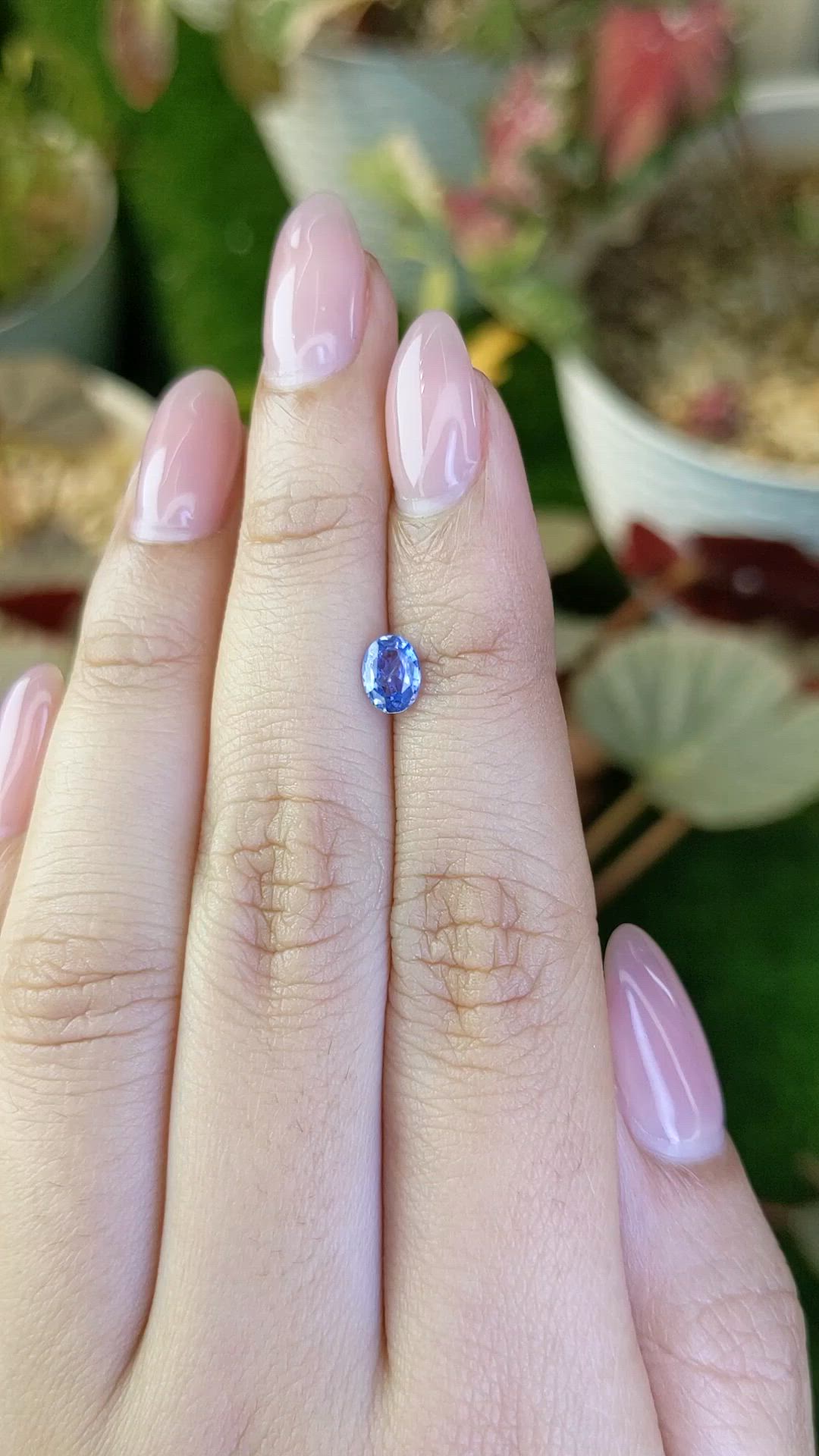 0.57 Ct. Blue Sapphire from Ceylon (Sri Lanka) Size Video