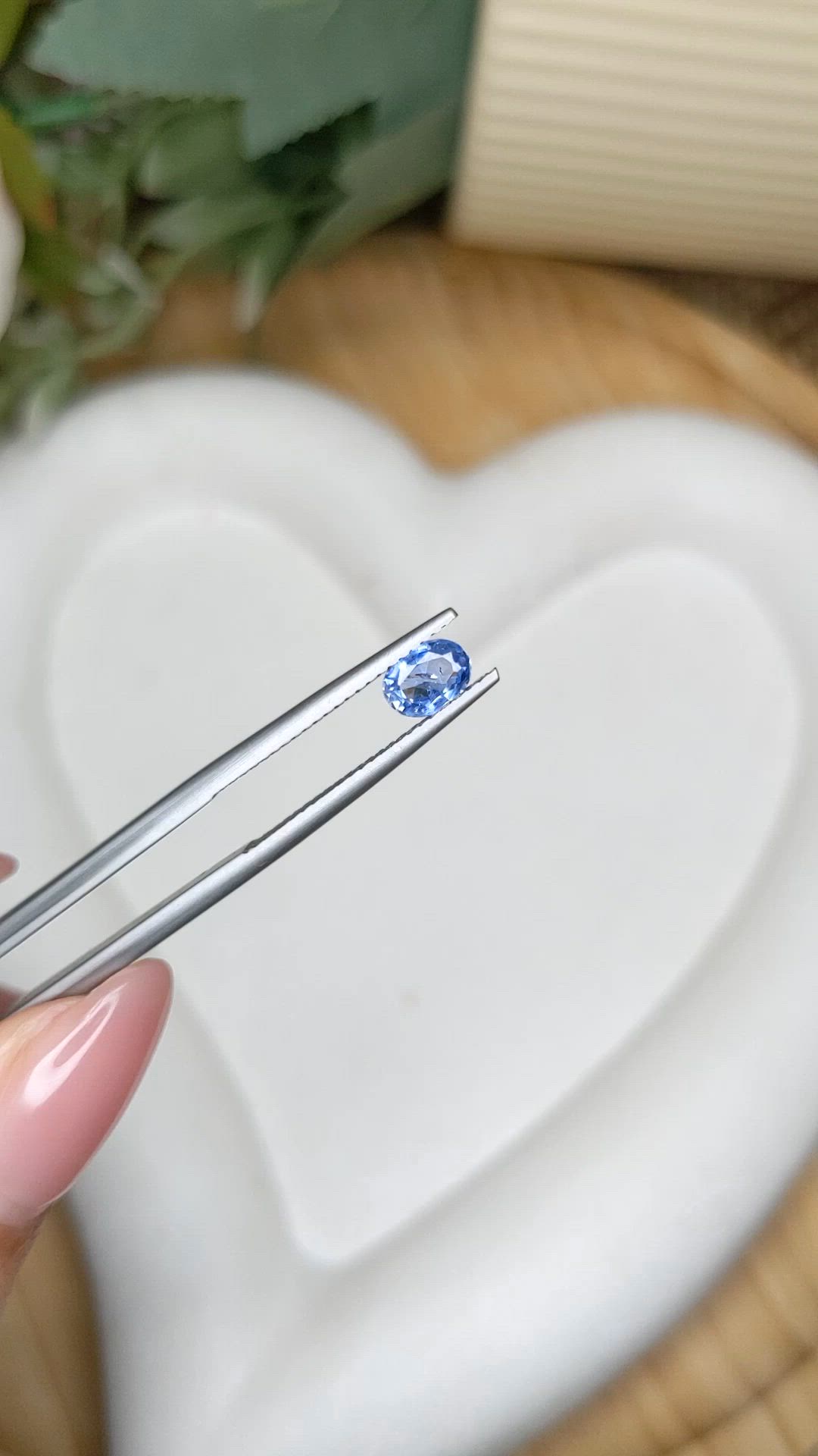 0.57 Ct. Blue Sapphire from Ceylon (Sri Lanka) Size Video