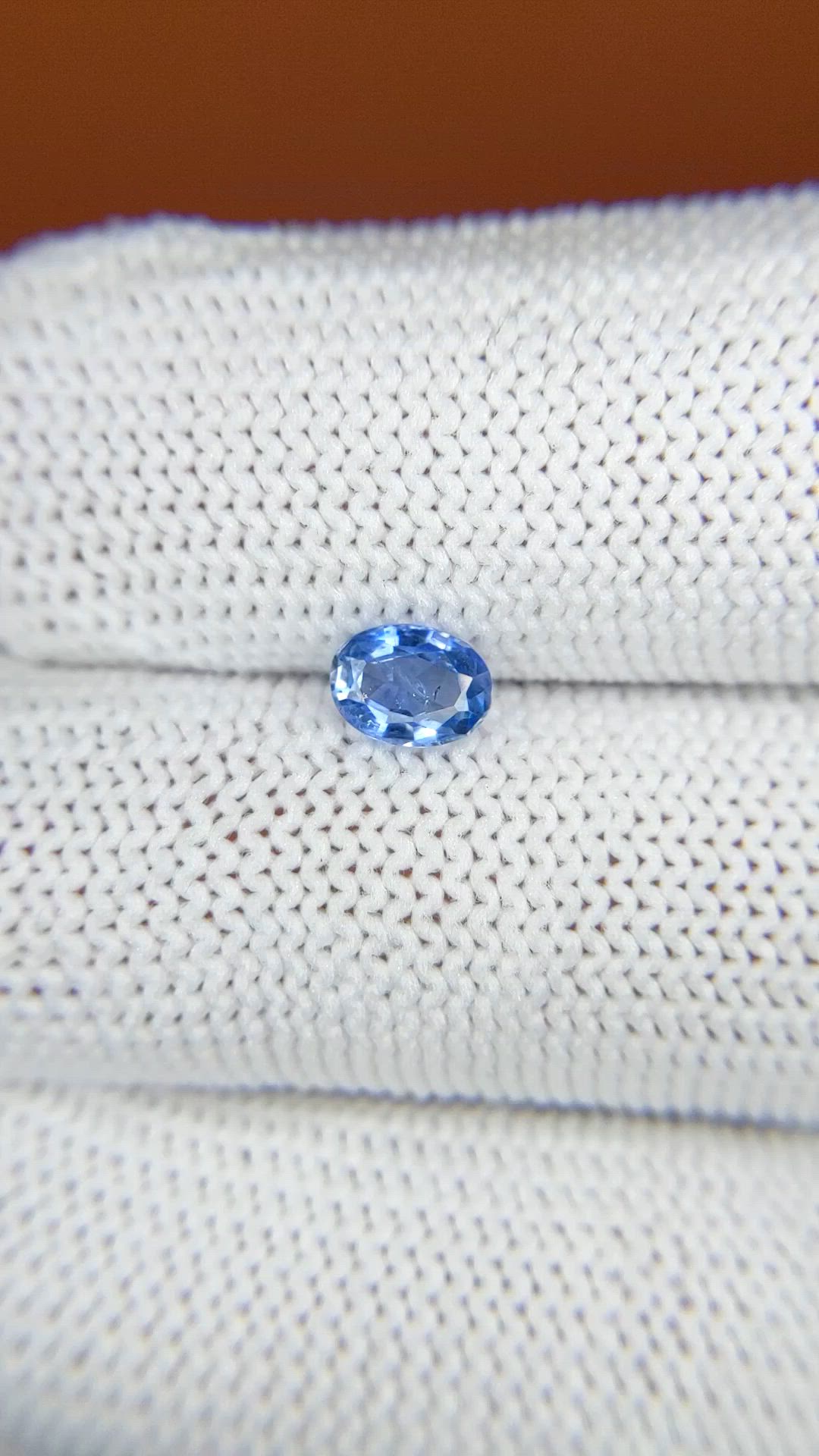 0.57 Ct. Blue Sapphire from Ceylon (Sri Lanka) Size Video