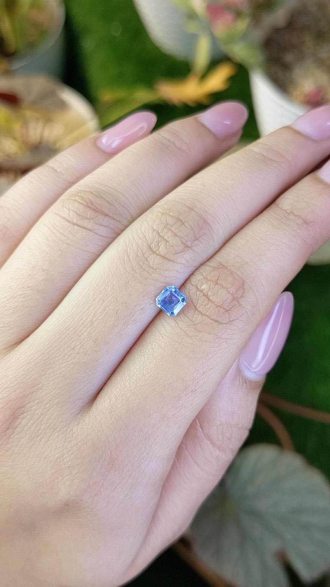 0.71 Ct. Blue Sapphire from Ceylon (Sri Lanka) Size Video