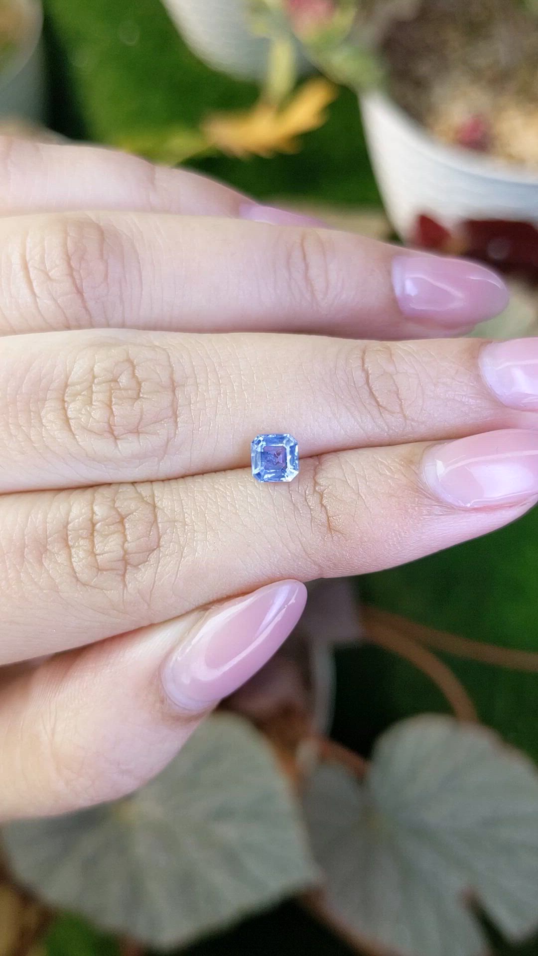 0.71 Ct. Blue Sapphire from Ceylon (Sri Lanka) Size Video