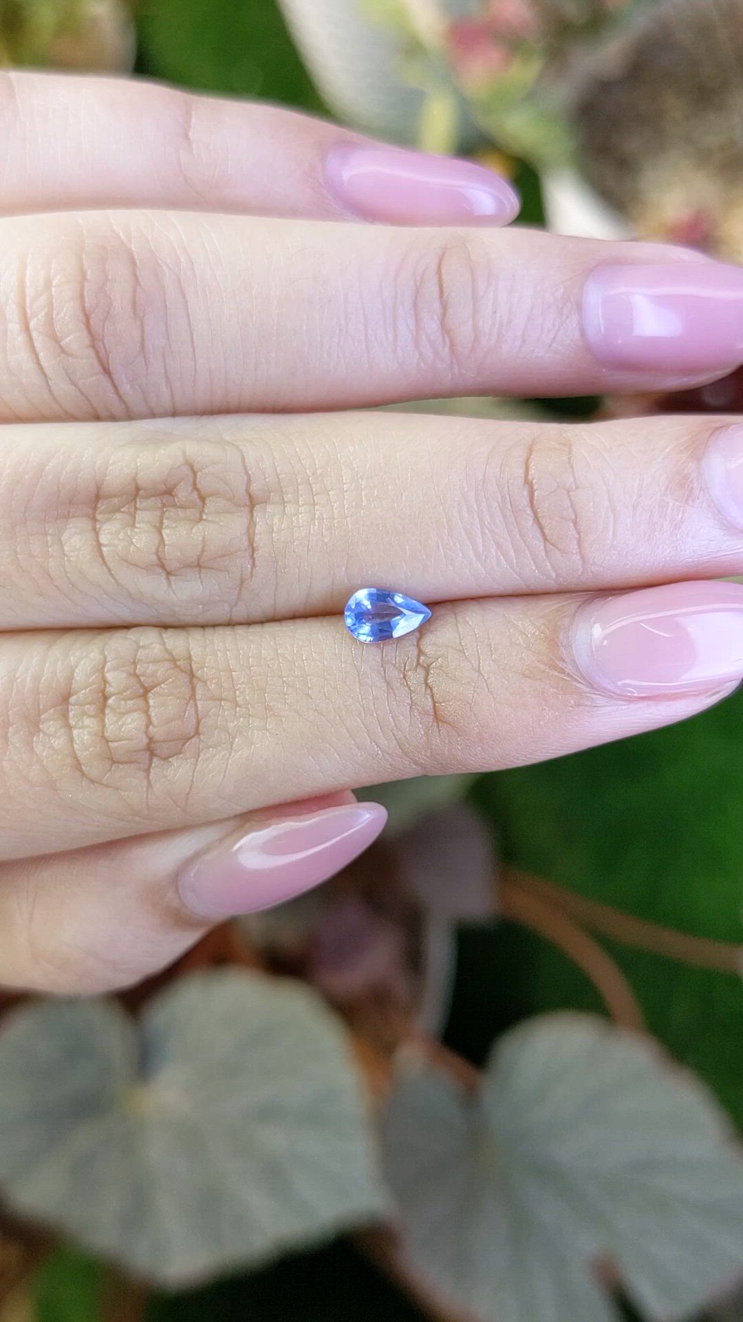 0.44 Ct. Blue Sapphire from Ceylon (Sri Lanka) Size Video