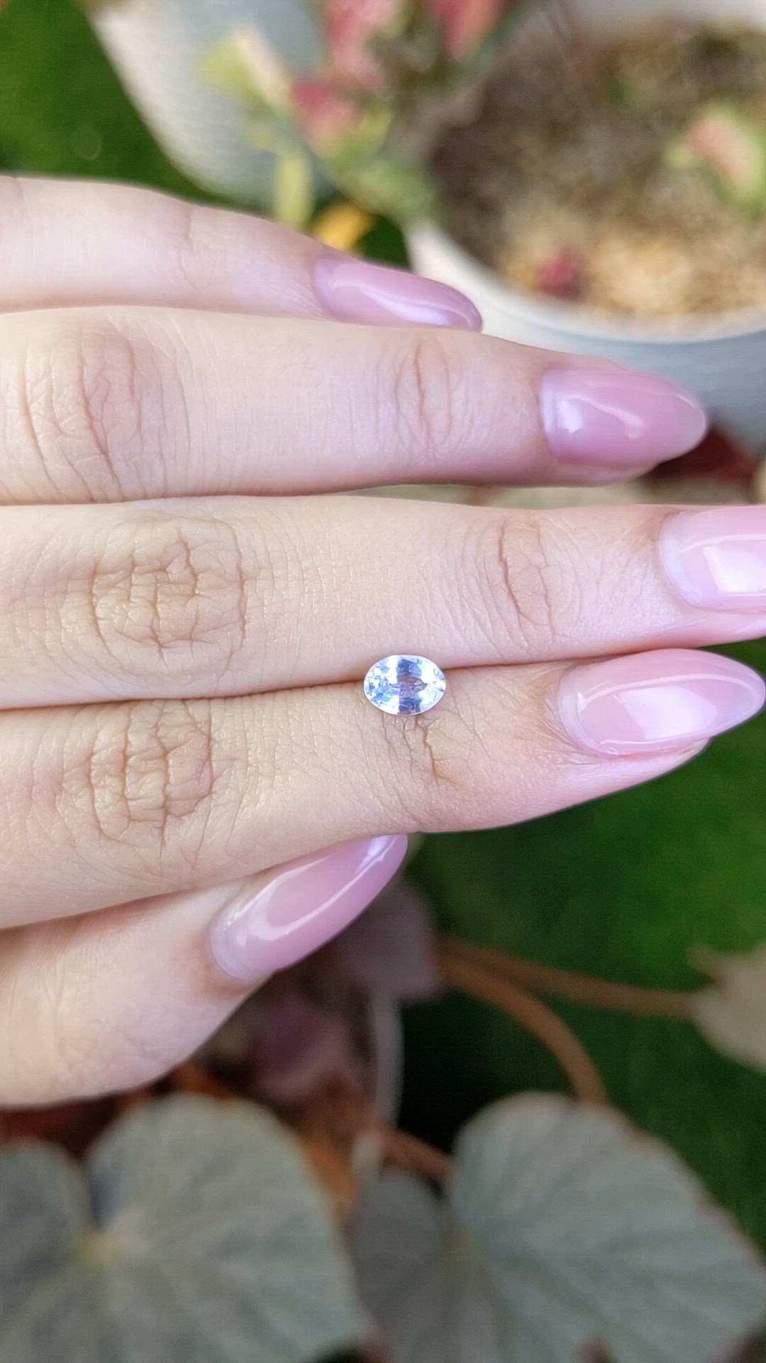 0.68 Ct. Blue Sapphire from Ceylon (Sri Lanka) Size Video
