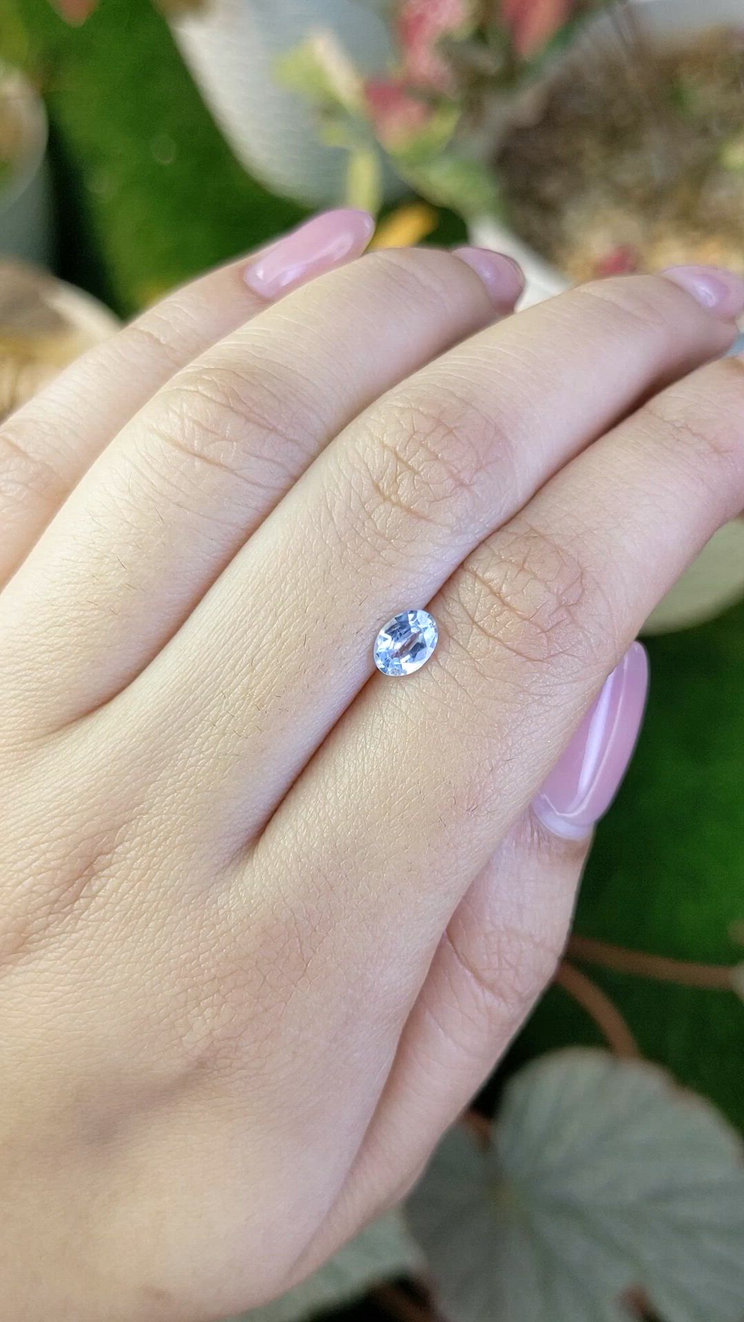 0.68 Ct. Blue Sapphire from Ceylon (Sri Lanka) Size Video
