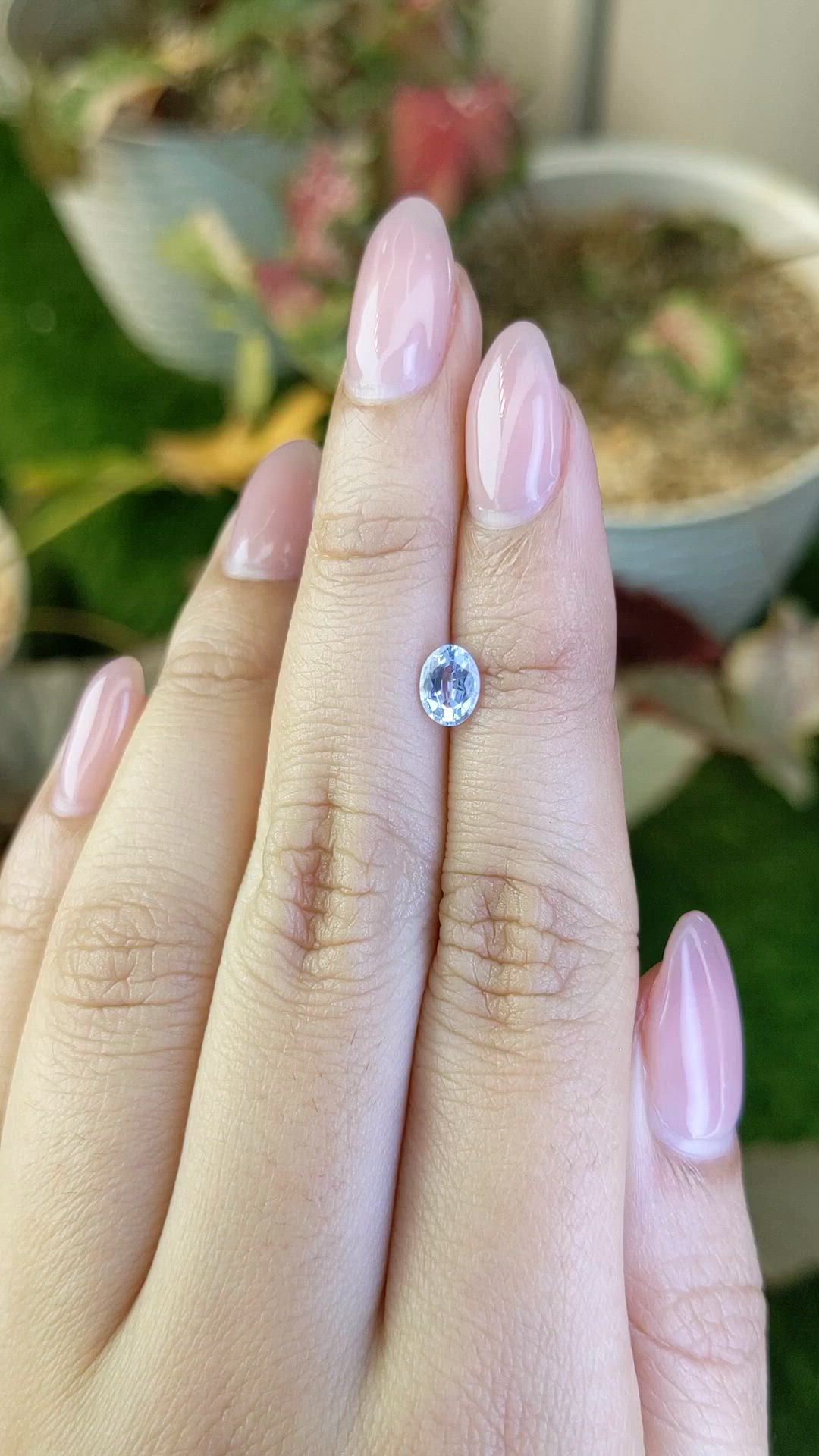 0.68 Ct. Blue Sapphire from Ceylon (Sri Lanka) Size Video