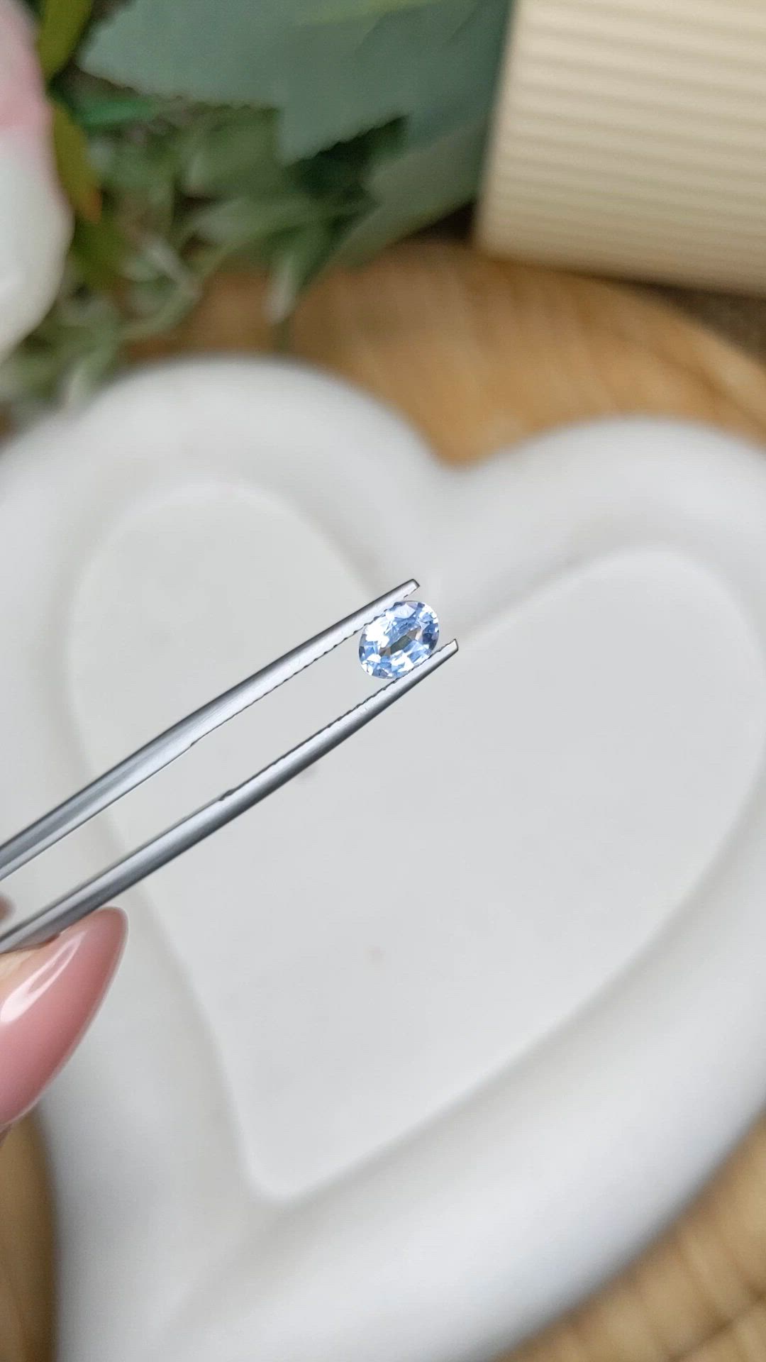 0.68 Ct. Blue Sapphire from Ceylon (Sri Lanka) Size Video