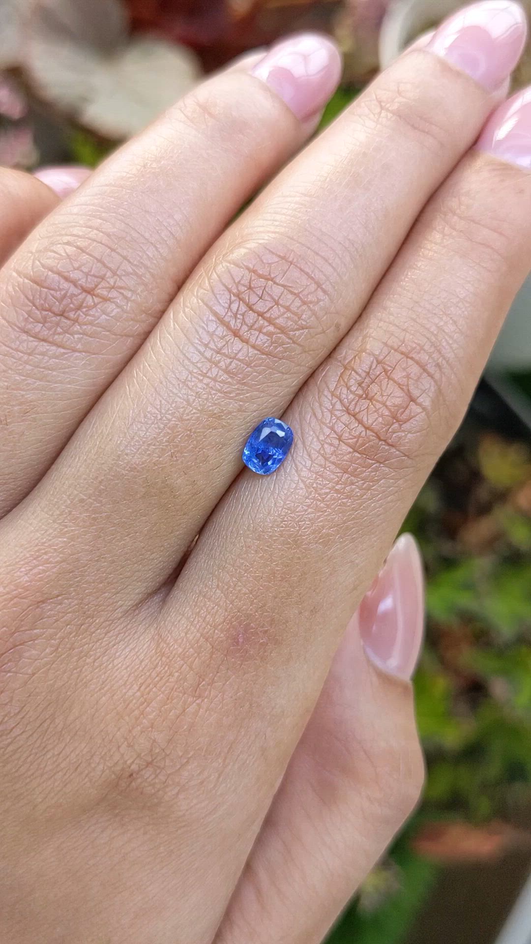 0.69 Ct. Blue Sapphire from Ceylon (Sri Lanka) Size Video