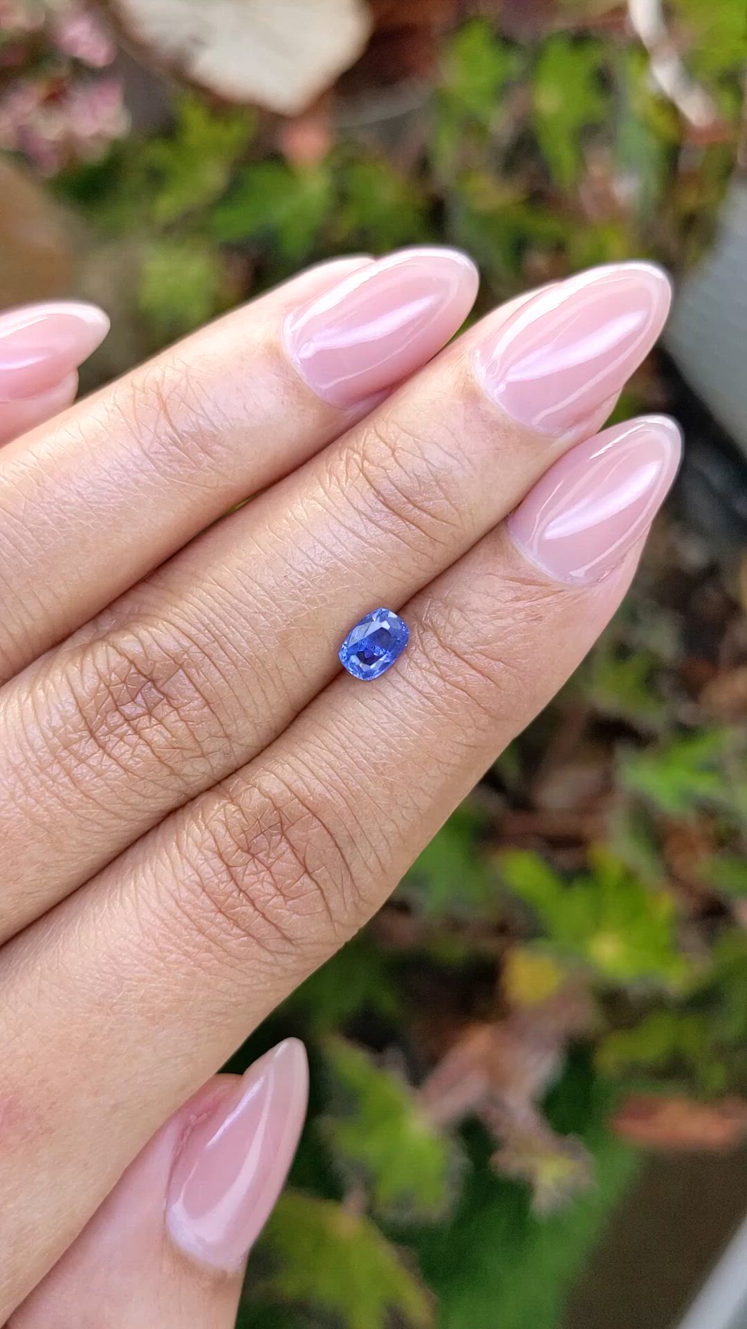 0.69 Ct. Blue Sapphire from Ceylon (Sri Lanka) Size Video