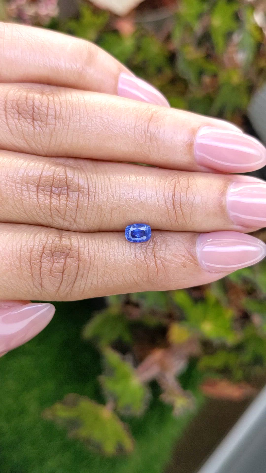 0.69 Ct. Blue Sapphire from Ceylon (Sri Lanka) Size Video