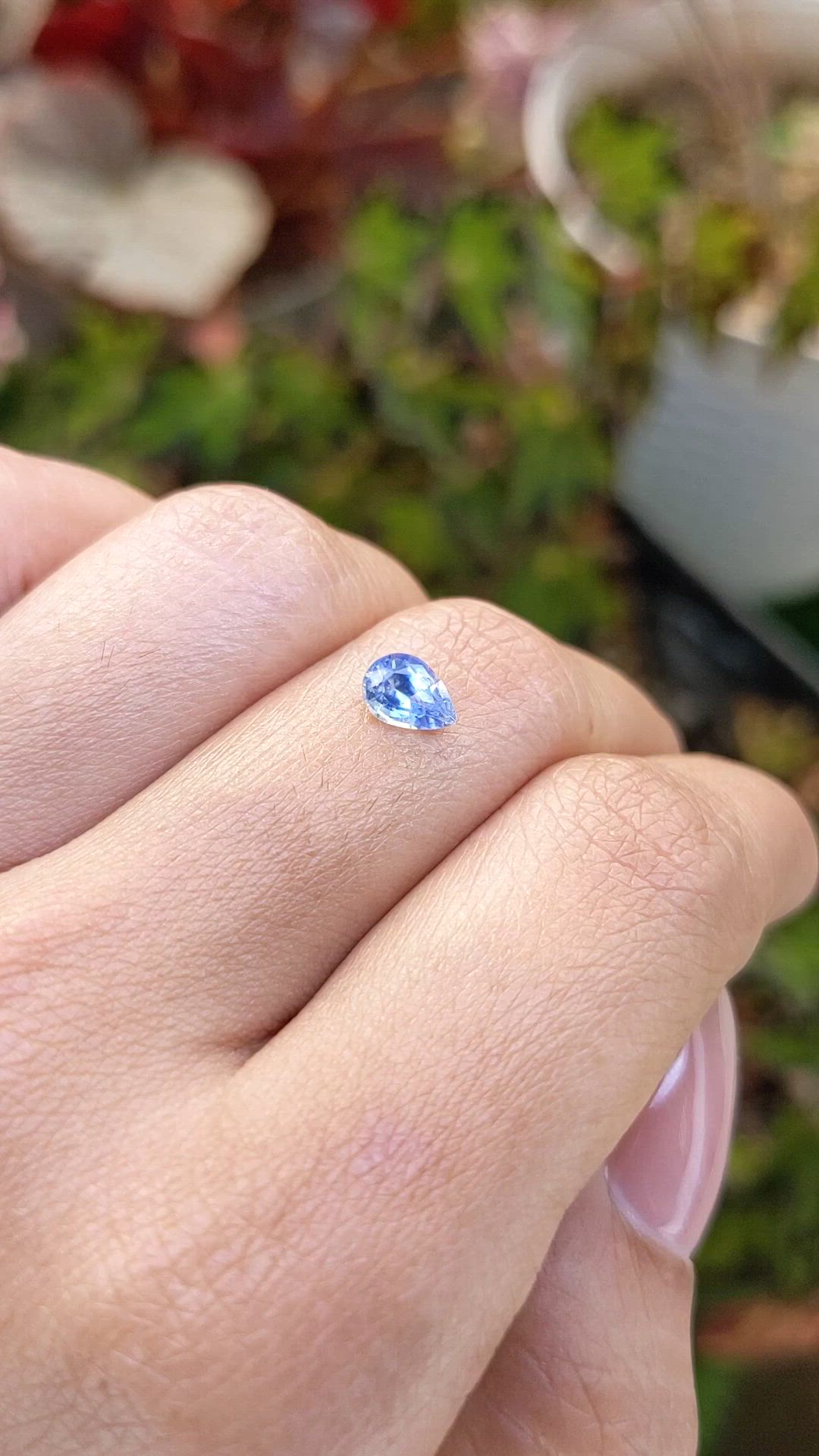 0.67 Ct. Blue Sapphire from Ceylon (Sri Lanka) Size Video
