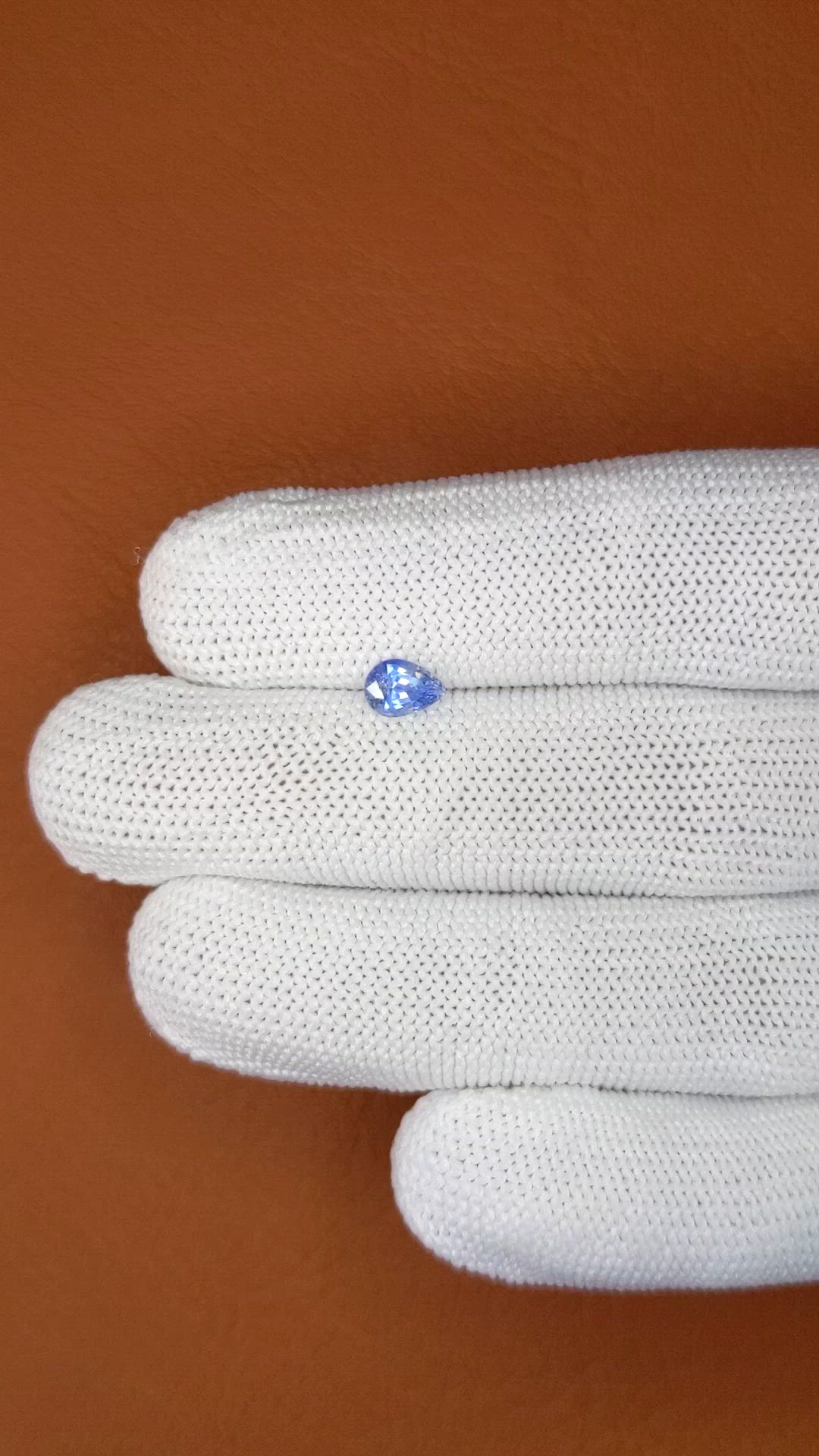 0.67 Ct. Blue Sapphire from Ceylon (Sri Lanka) Size Video