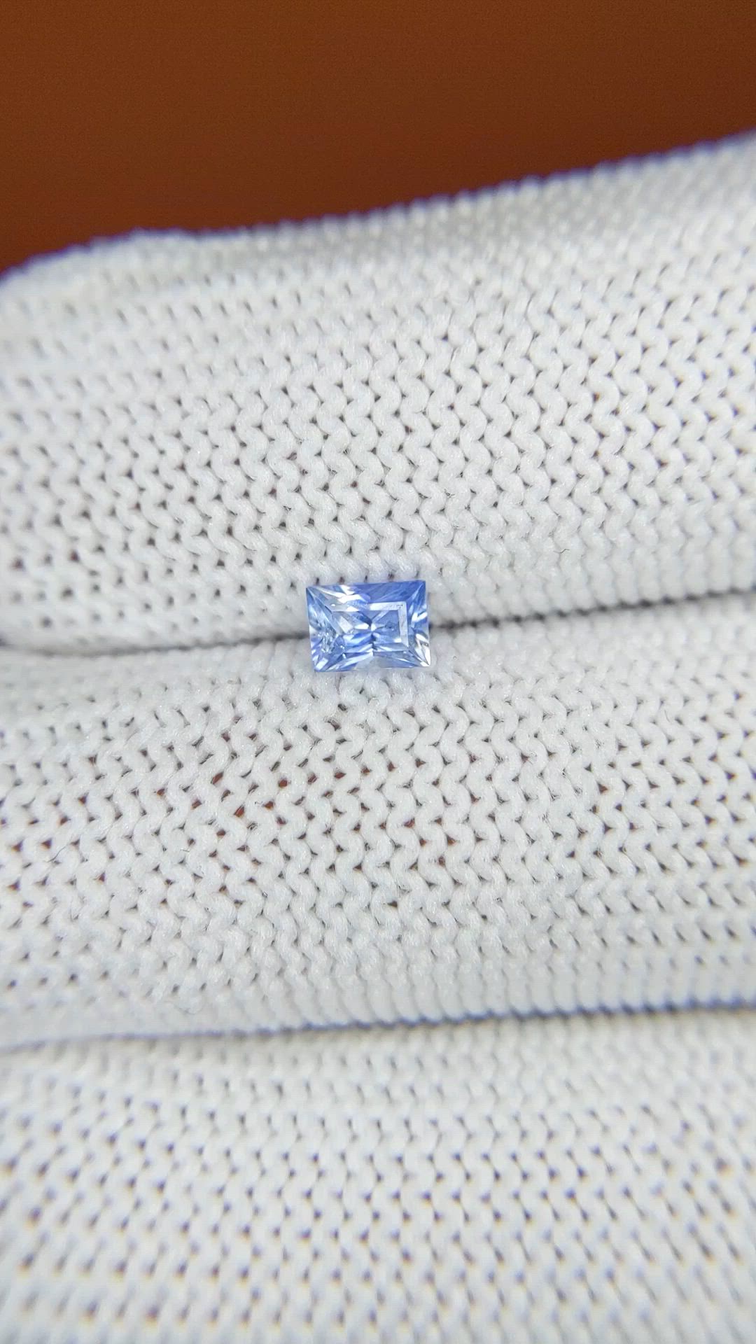 0.40 Ct. Blue Sapphire from Ceylon (Sri Lanka) Size Video