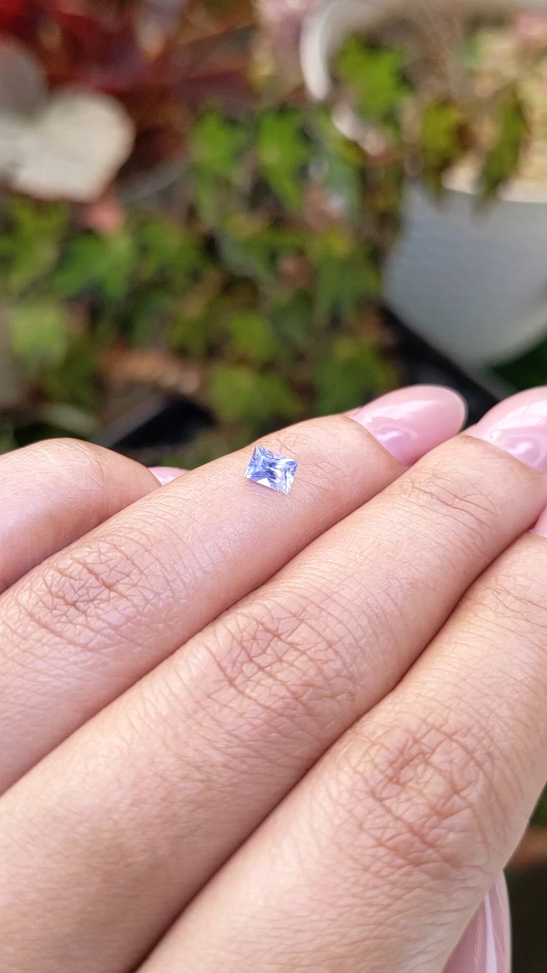 0.40 Ct. Blue Sapphire from Ceylon (Sri Lanka) Size Video