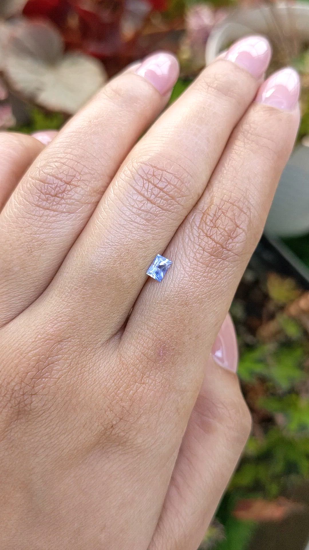 0.40 Ct. Blue Sapphire from Ceylon (Sri Lanka) Size Video