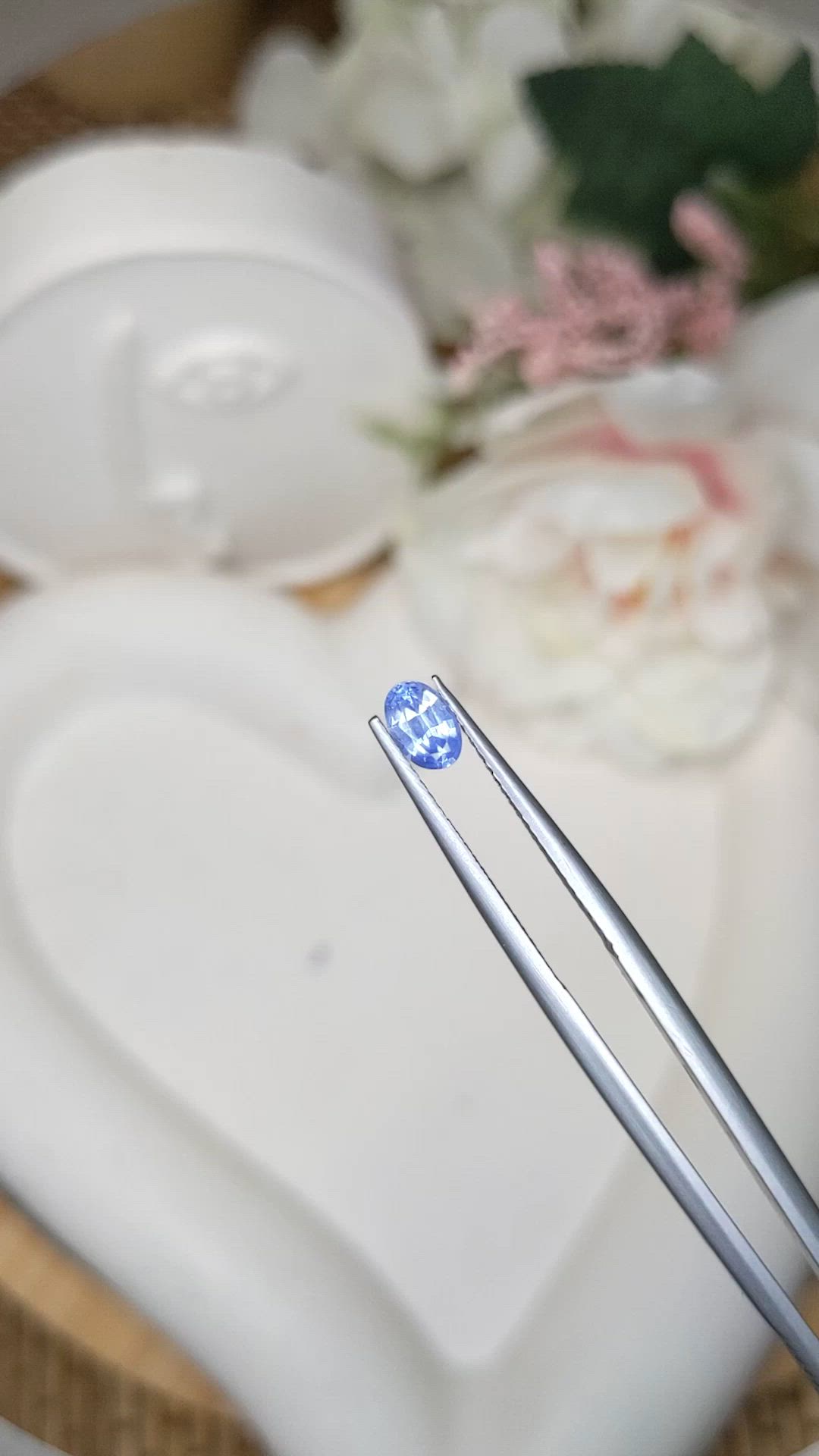 0.46 Ct. Blue Sapphire from Ceylon (Sri Lanka) Size Video