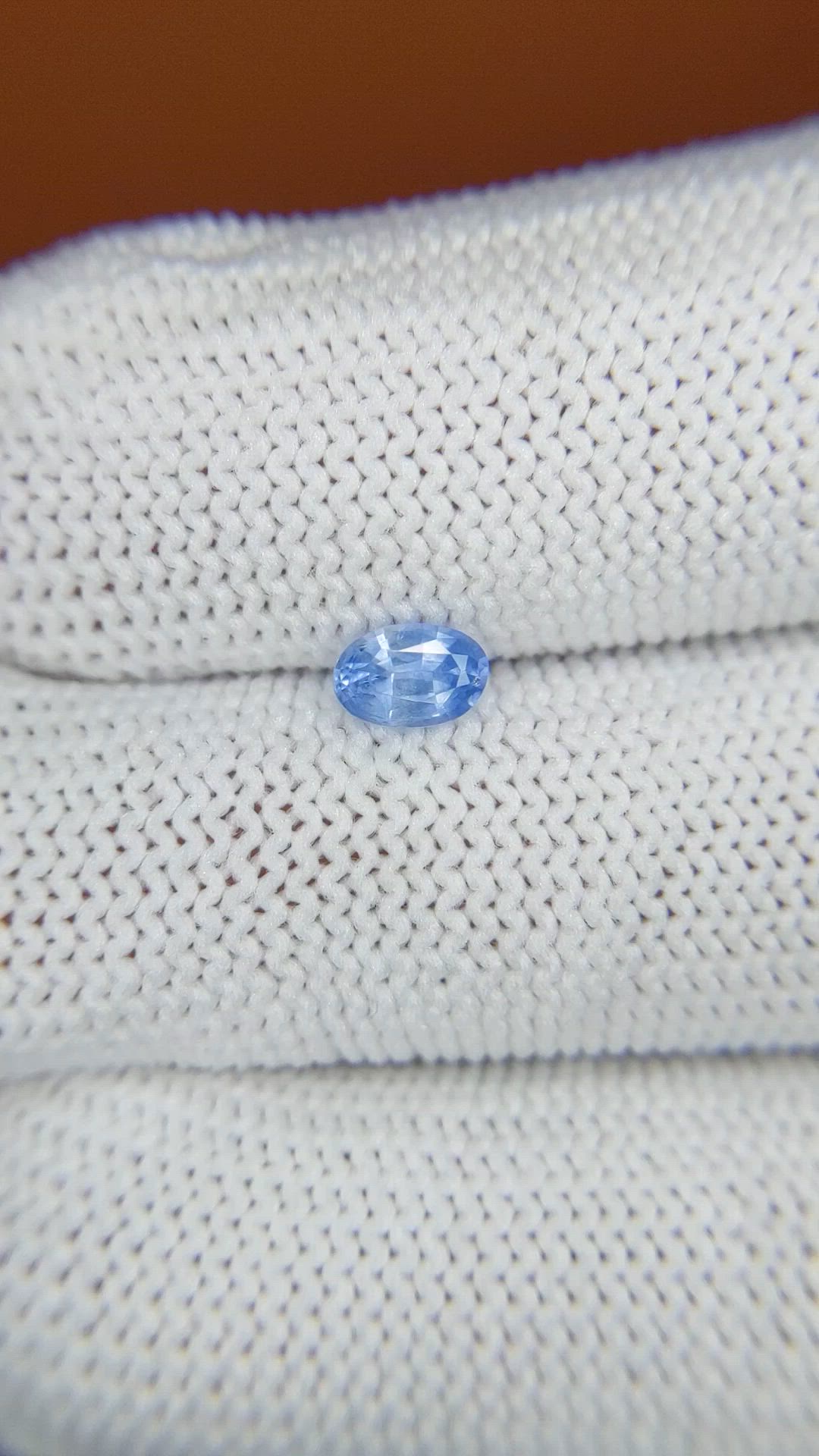 0.46 Ct. Blue Sapphire from Ceylon (Sri Lanka) Size Video