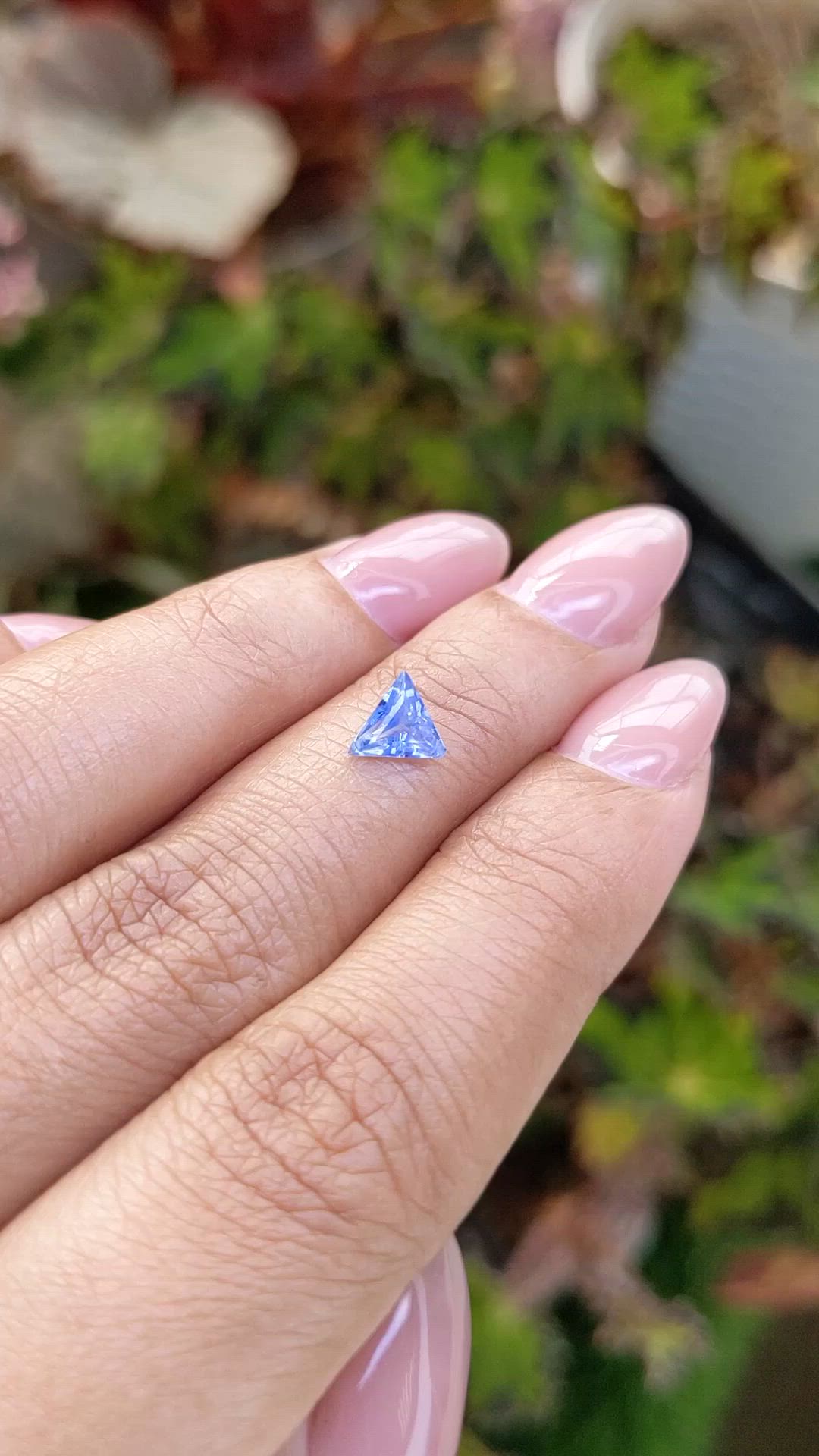 0.67 Ct. Blue Sapphire from Ceylon (Sri Lanka) Size Video