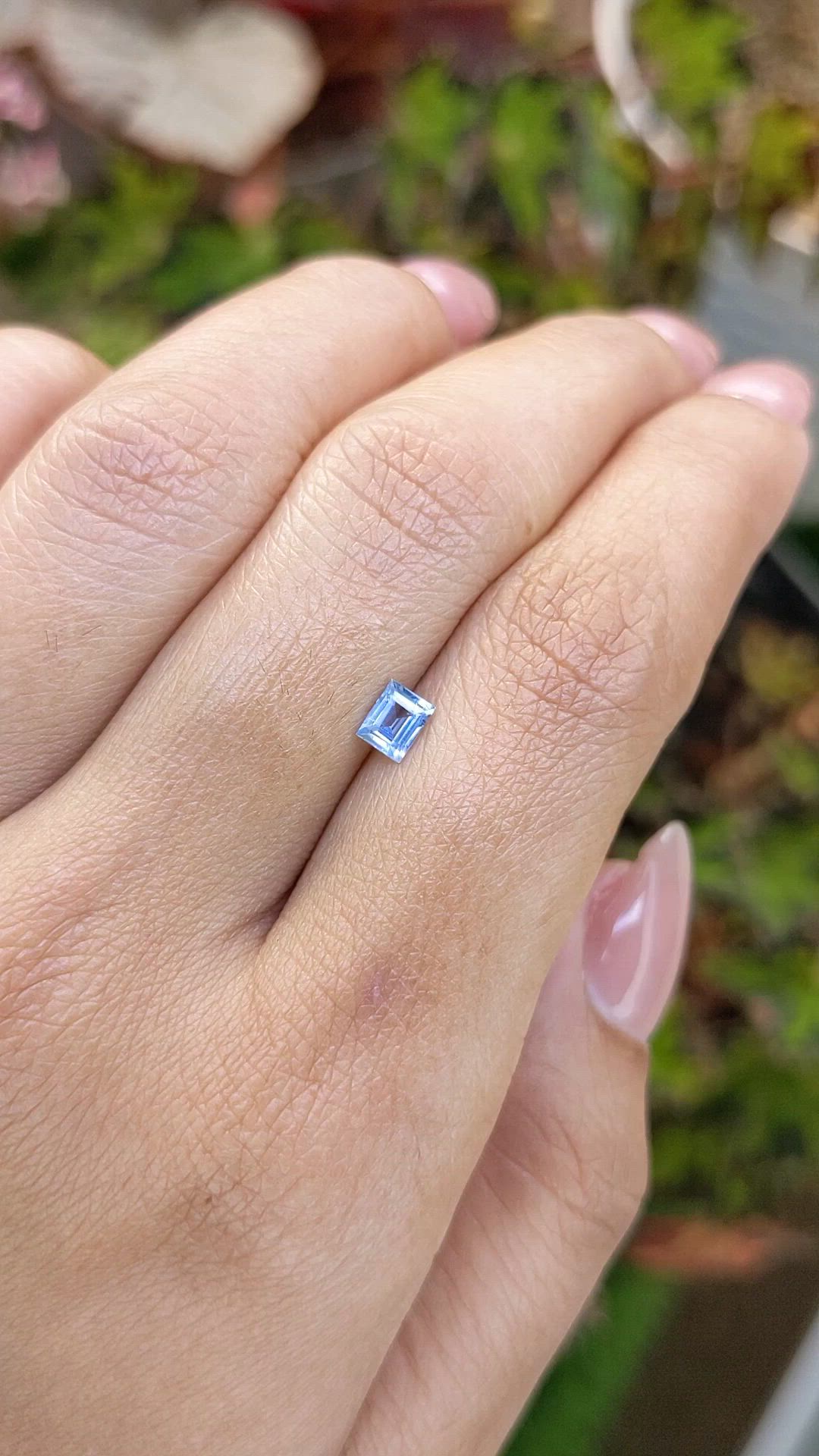 0.42 Ct. Blue Sapphire from Ceylon (Sri Lanka) Size Video