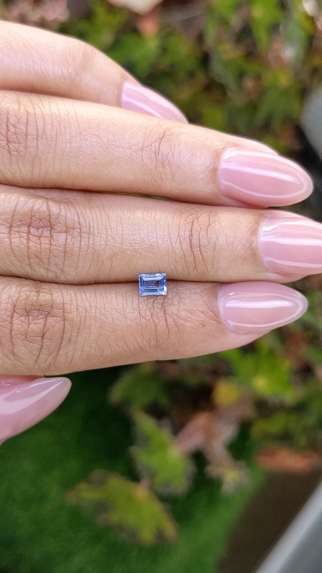 0.42 Ct. Blue Sapphire from Ceylon (Sri Lanka) Size Video