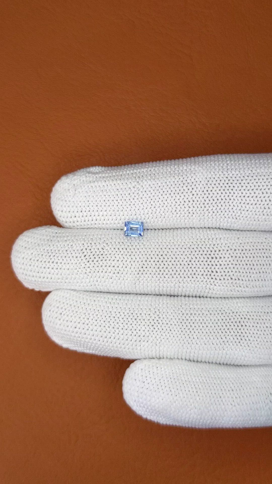 0.42 Ct. Blue Sapphire from Ceylon (Sri Lanka) Size Video