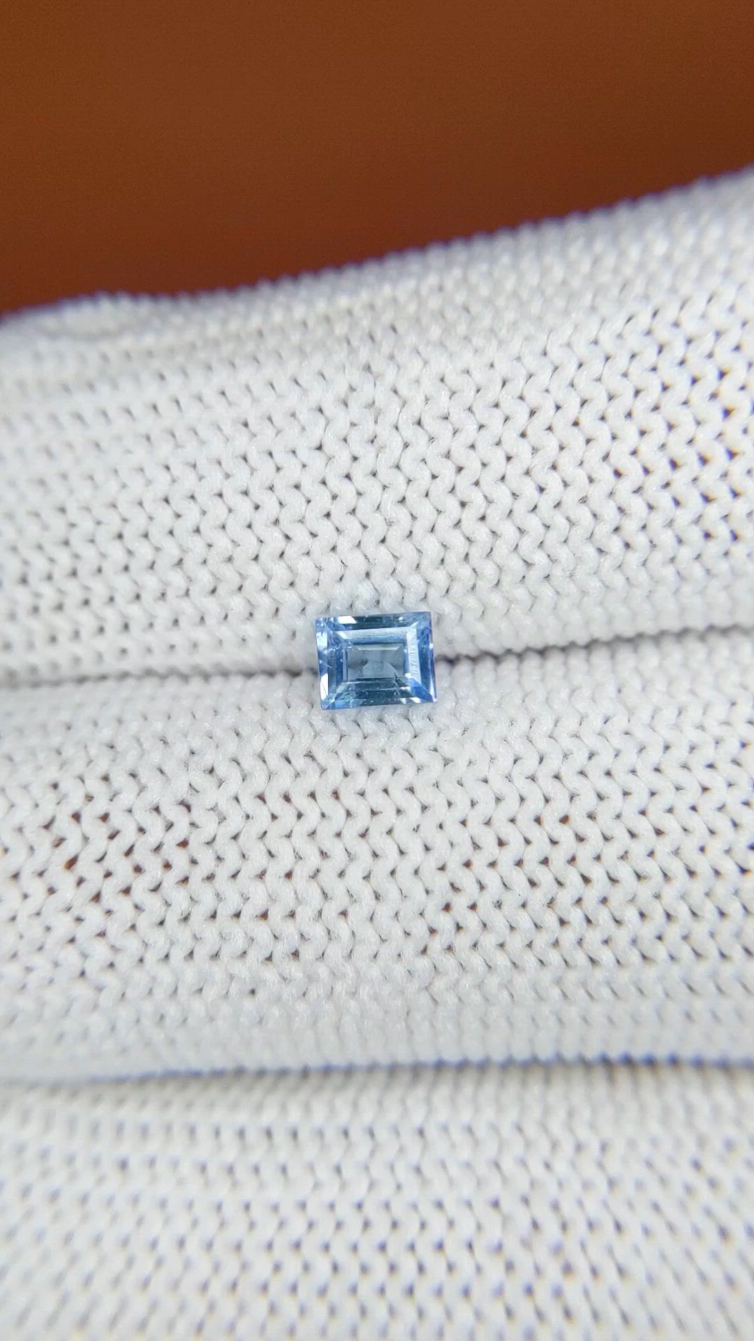 0.42 Ct. Blue Sapphire from Ceylon (Sri Lanka) Size Video