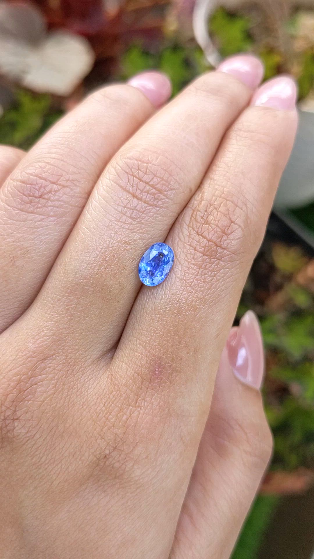 1.38 Ct. Blue Sapphire from Ceylon (Sri Lanka) Size Video