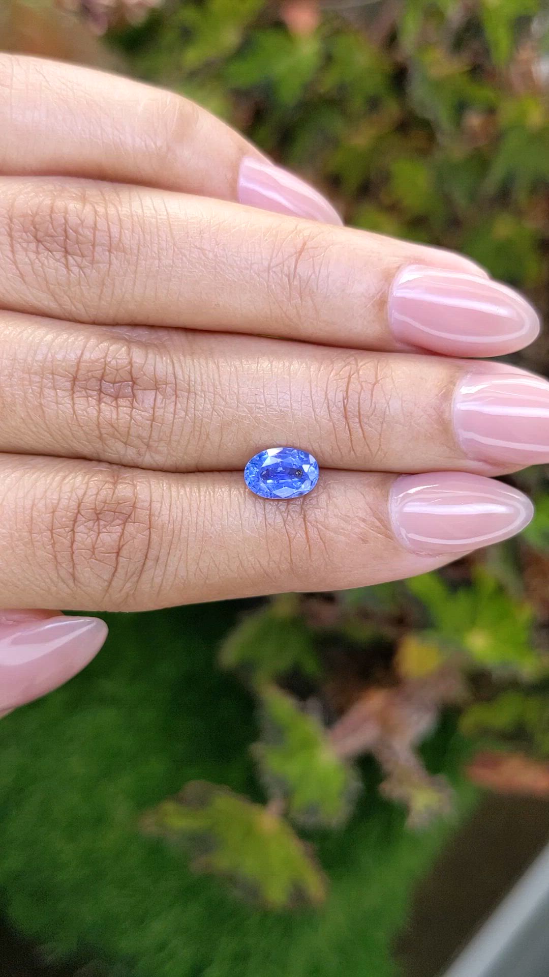 1.38 Ct. Blue Sapphire from Ceylon (Sri Lanka) Size Video