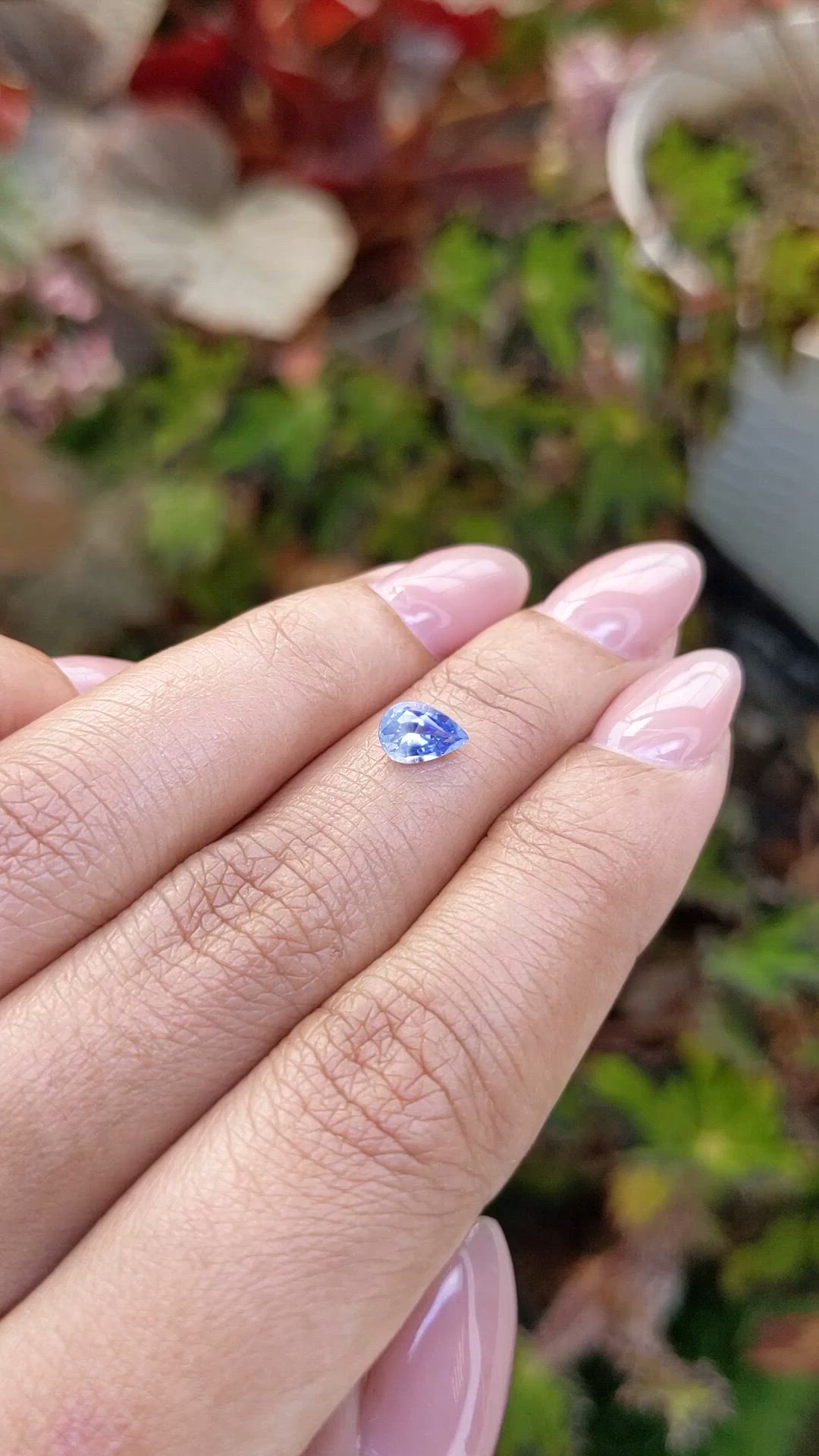 0.70 Ct. Bi Color / Parti Sapphire from Ceylon (Sri Lanka) Size Video