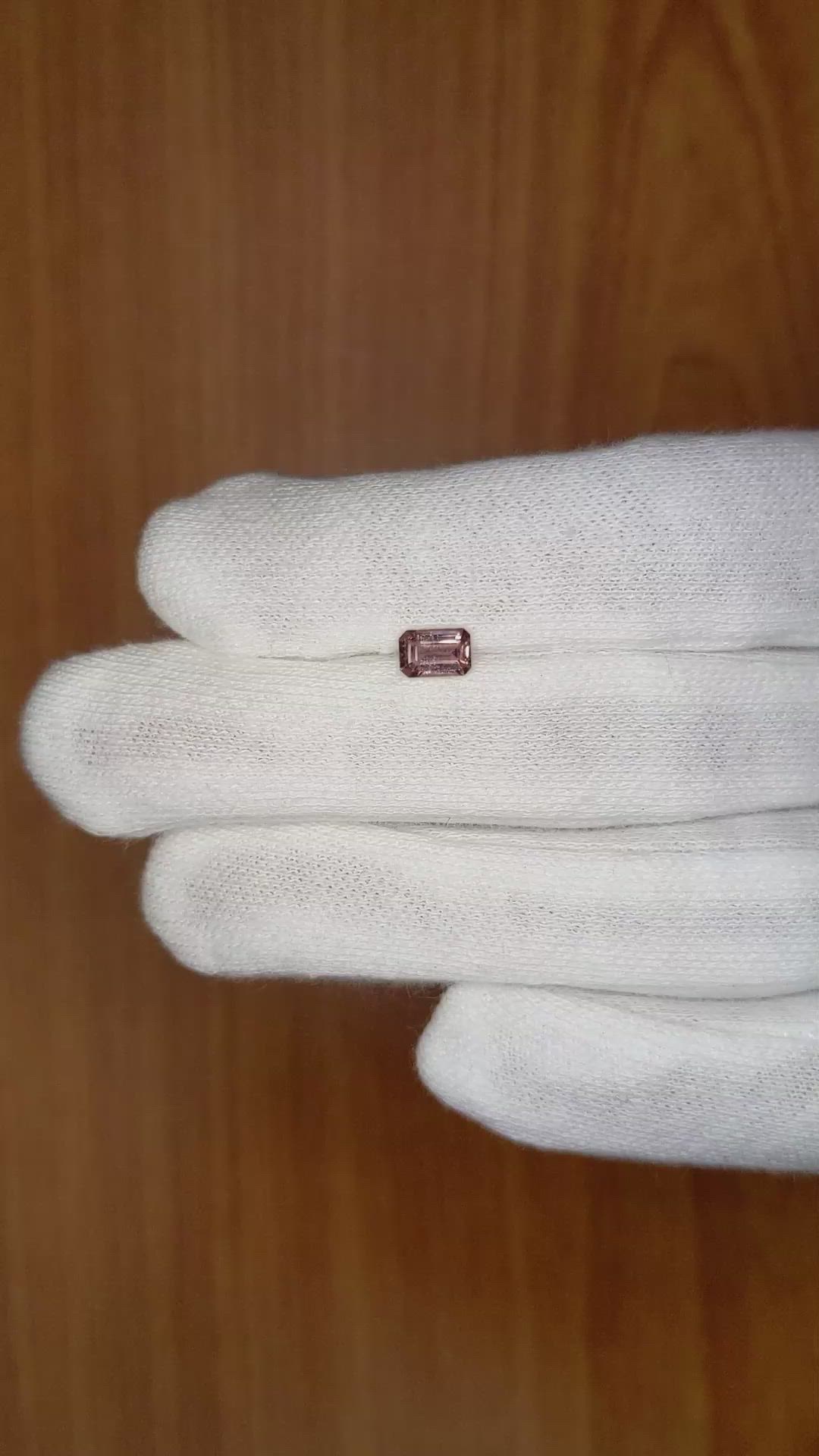 0.64 Ct. Orangish Brown Sapphire from Ceylon (Sri Lanka) Size Video
