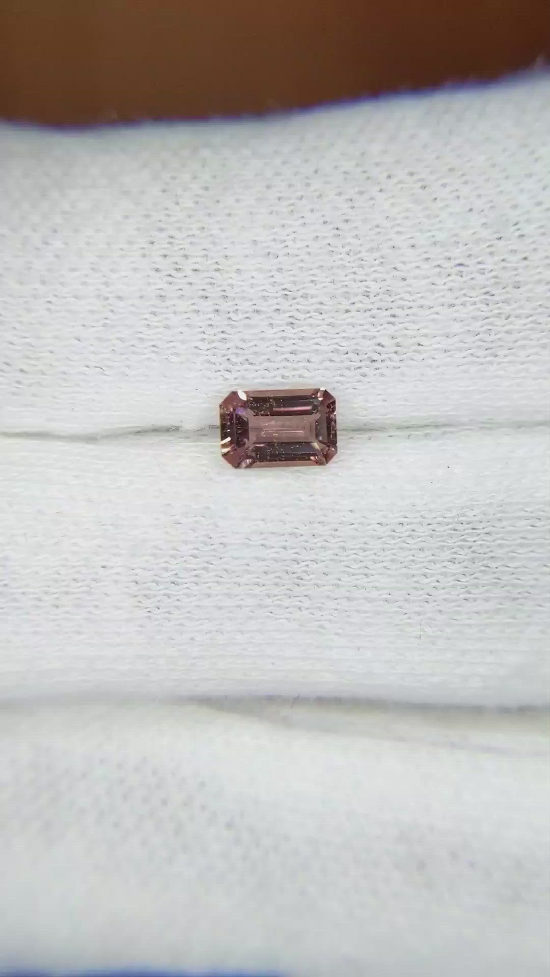 0.64 Ct. Orangish Brown Sapphire from Ceylon (Sri Lanka) Size Video