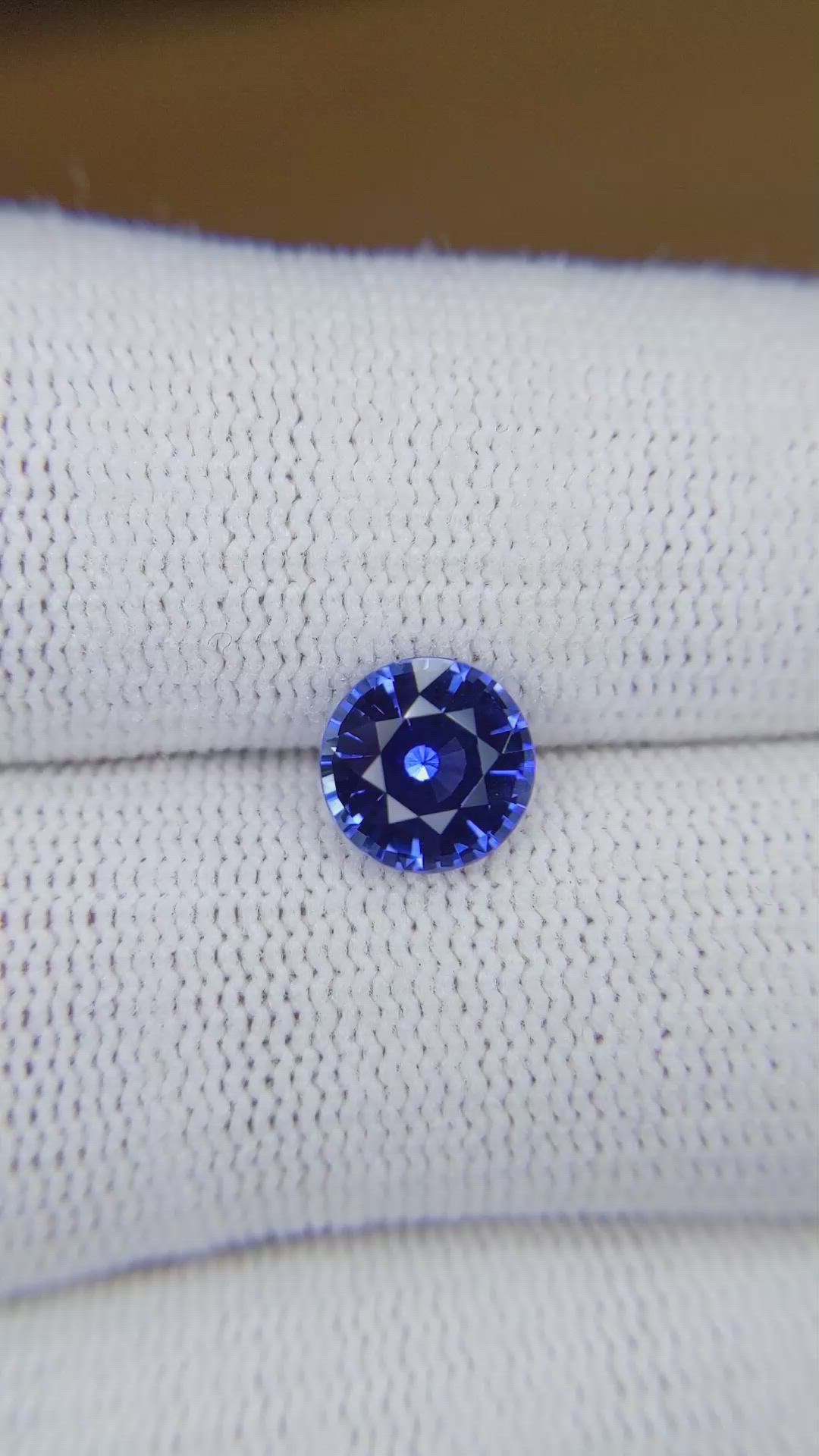 2.01 Ct. Blue Sapphire from Ceylon (Sri Lanka) Size Video