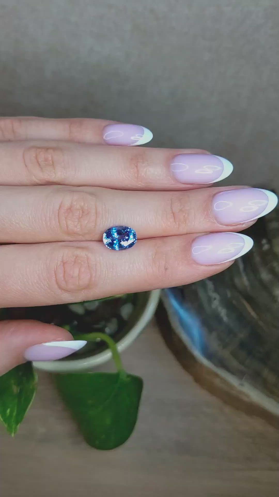 3.80 Ct. Blue Sapphire from Ceylon (Sri Lanka) Size Video
