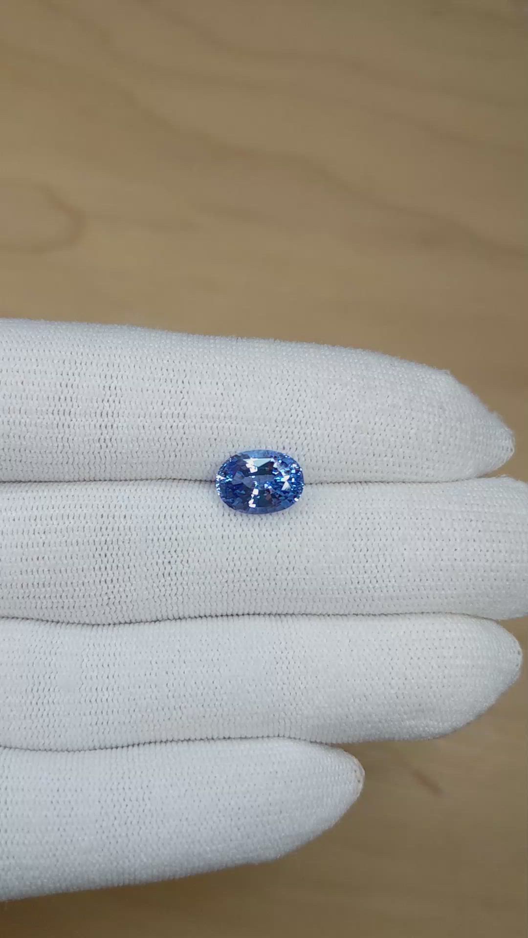 3.80 Ct. Blue Sapphire from Ceylon (Sri Lanka) Size Video