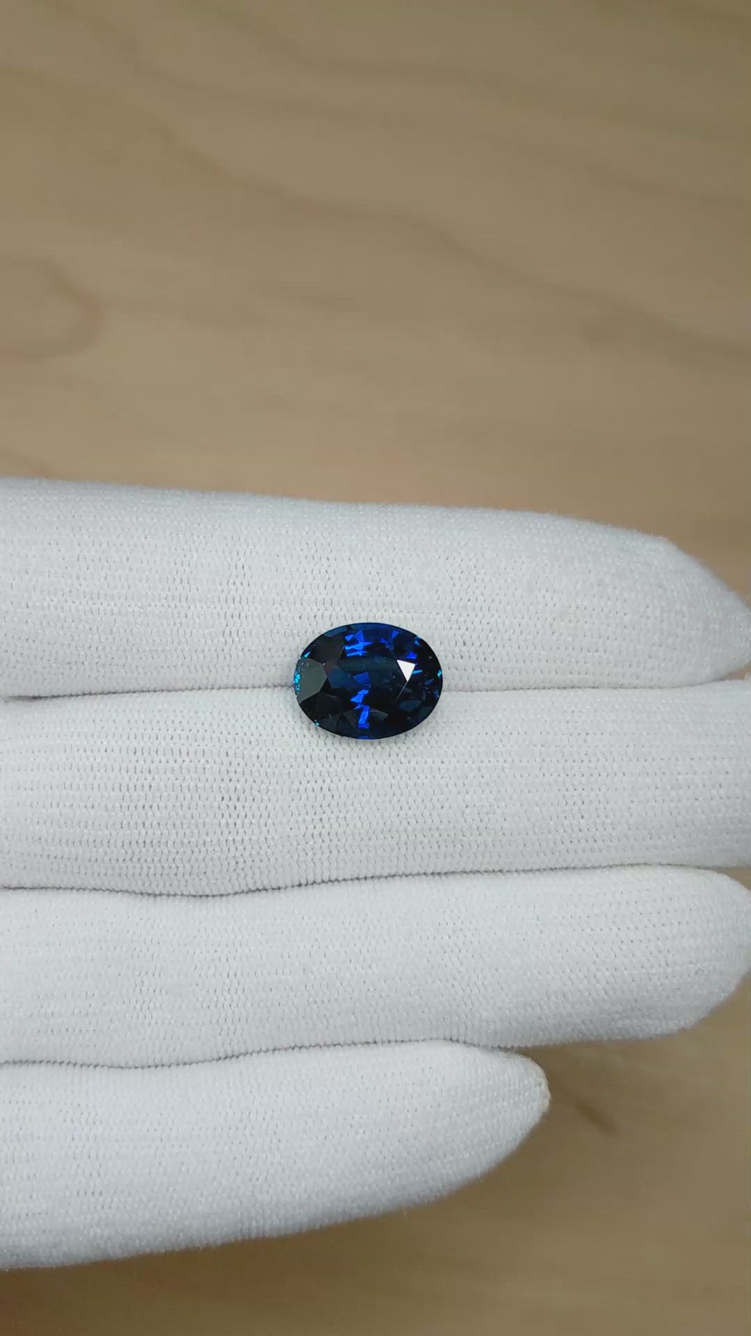 9.04 Ct. Blue Sapphire from Madagascar Size Video