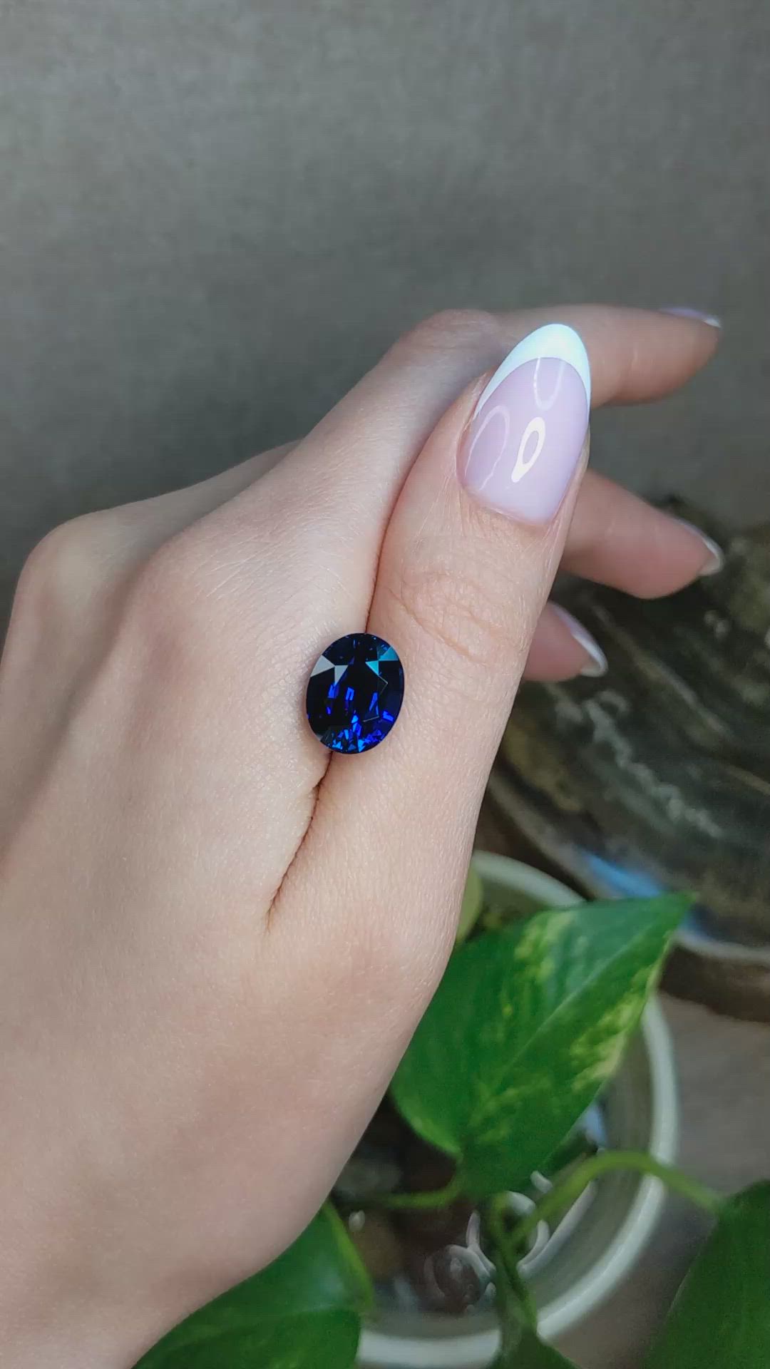 9.04 Ct. Blue Sapphire from Madagascar Size Video