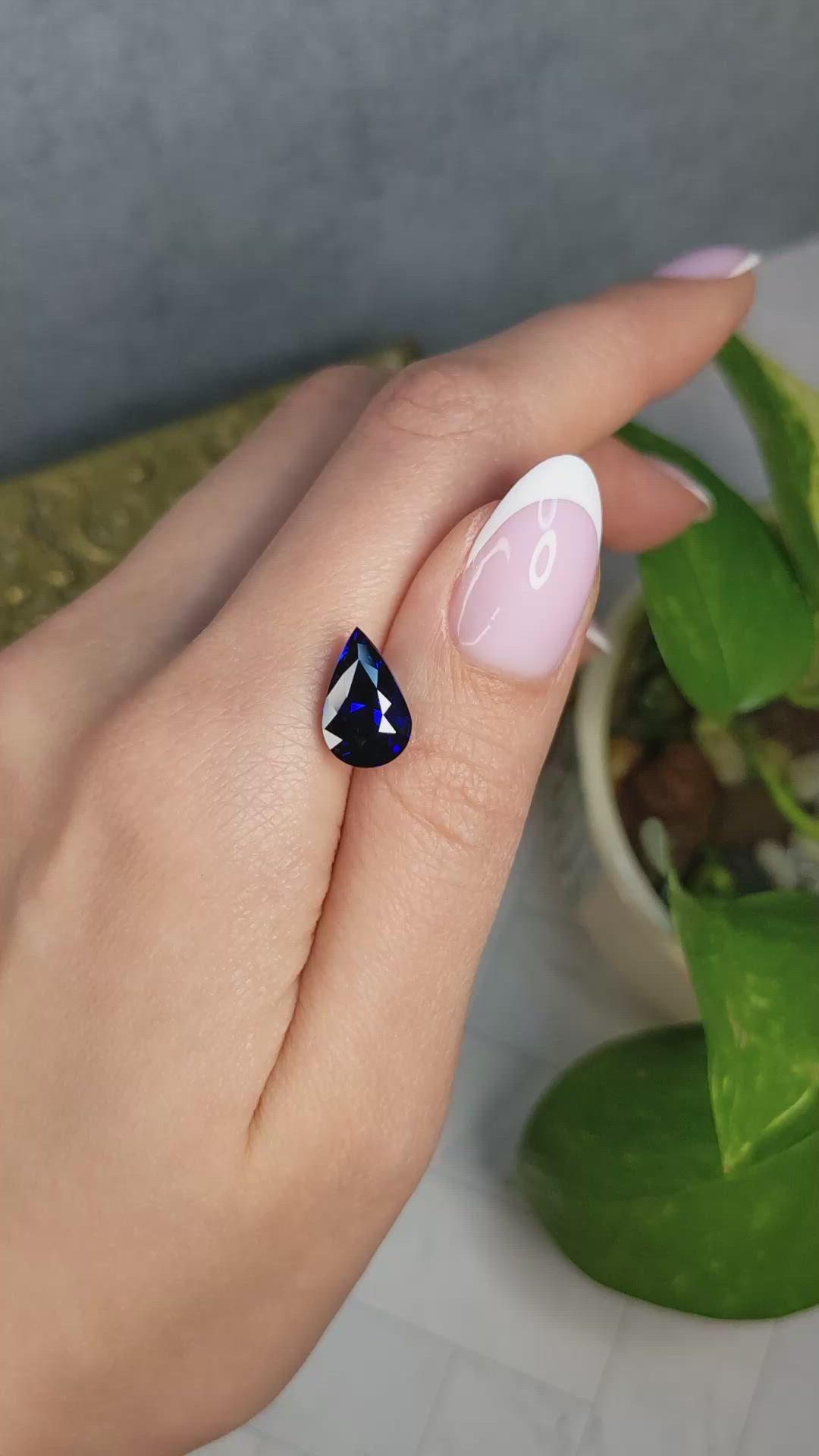 6.00 Ct. Blue Sapphire from Madagascar Size Video
