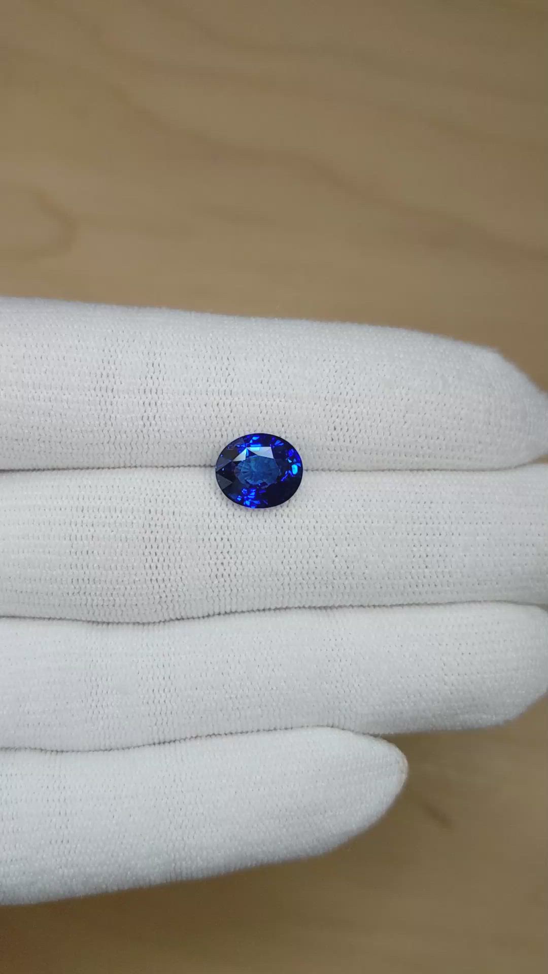 4.07 Ct. Blue Sapphire from Madagascar Size Video