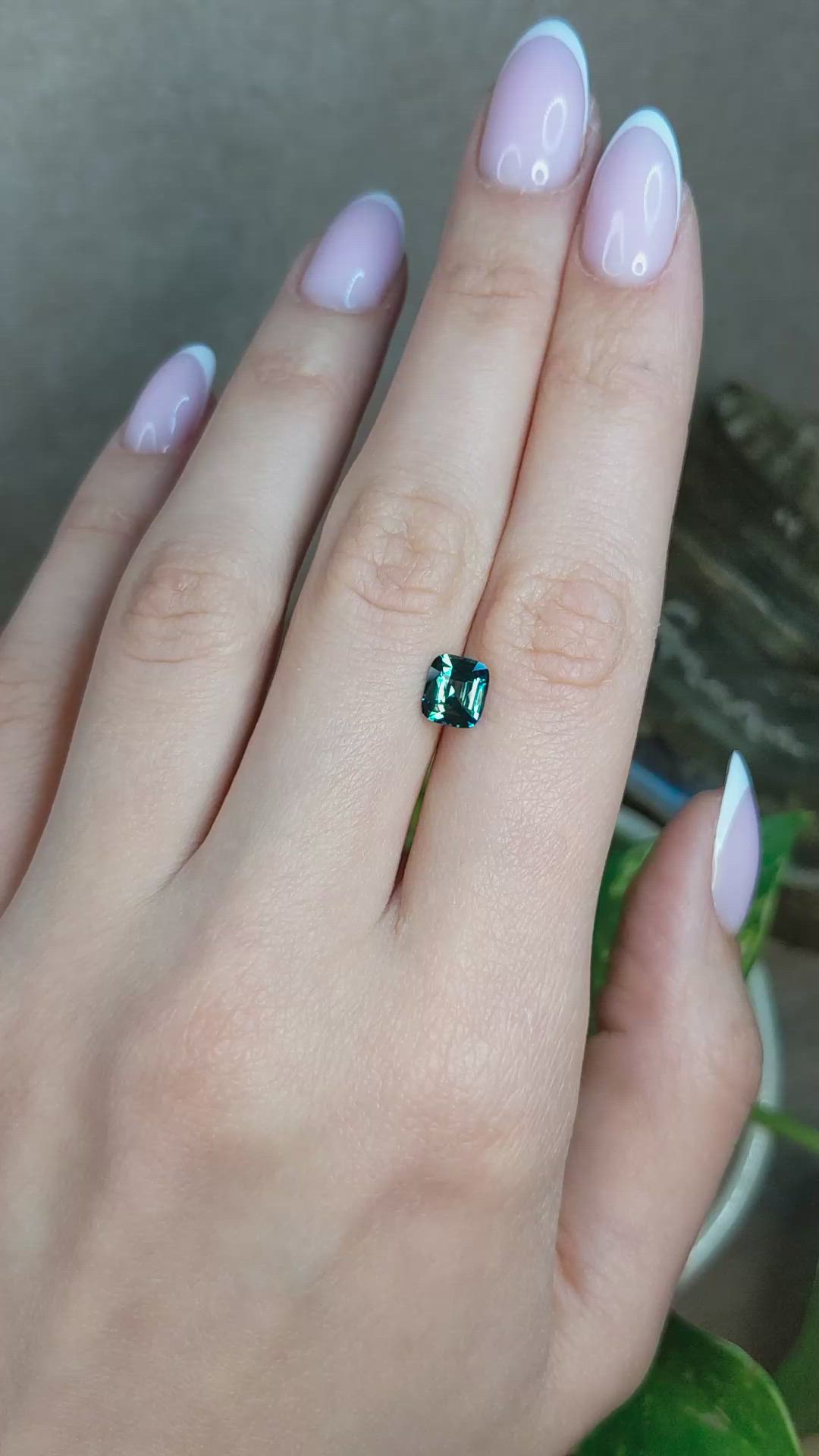 1.58 Ct. Green Sapphire from Madagascar Size Video