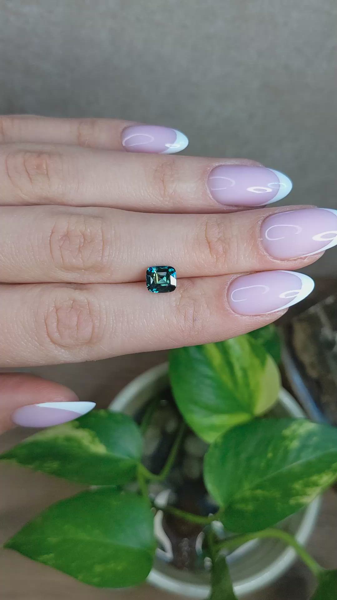 1.58 Ct. Green Sapphire from Madagascar Size Video