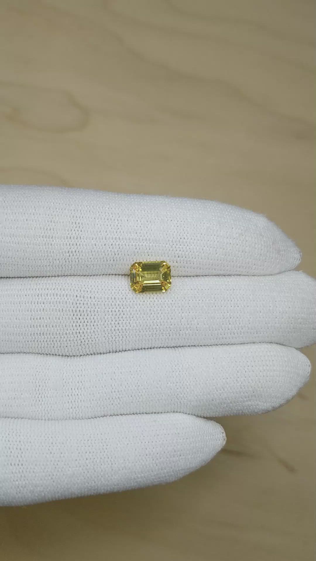 2.56 Ct. Yellow Sapphire from Ceylon (Sri Lanka) Size Video