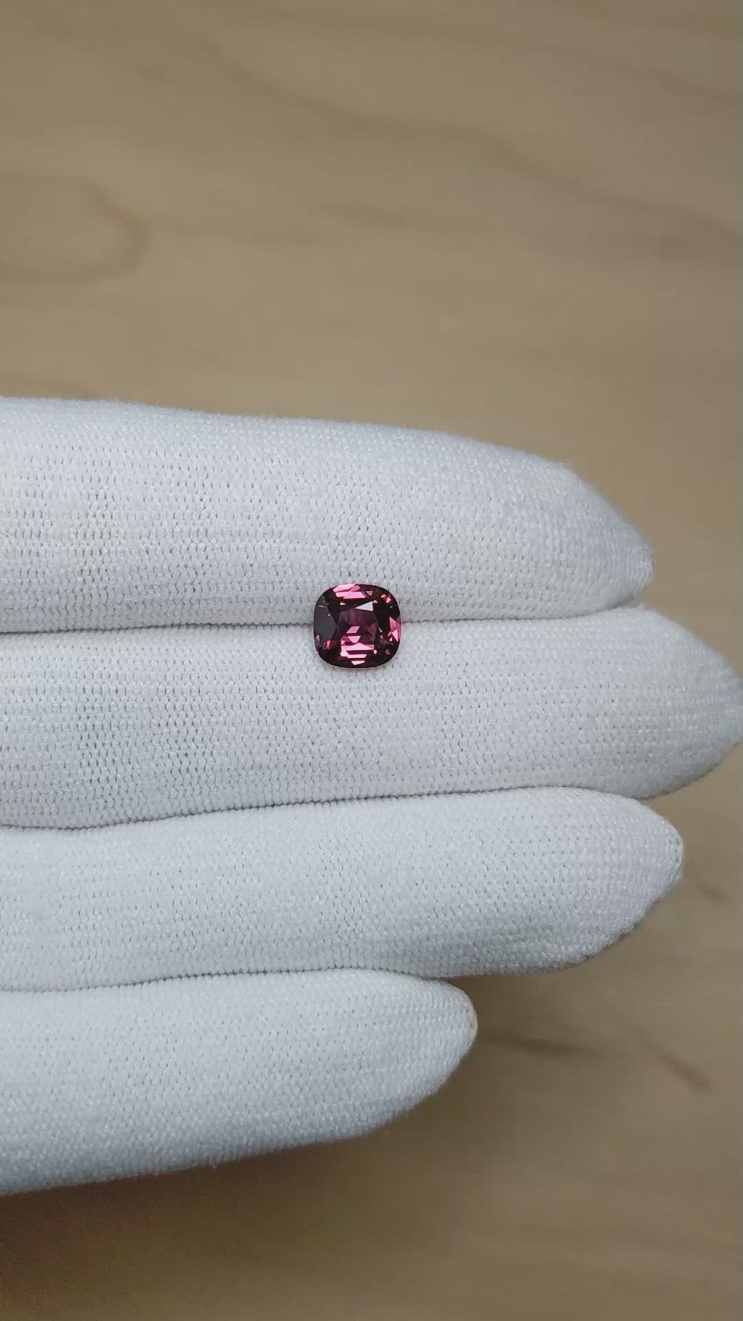 2.06 Ct. Purplish Pink Sapphire from Ceylon (Sri Lanka) Size Video