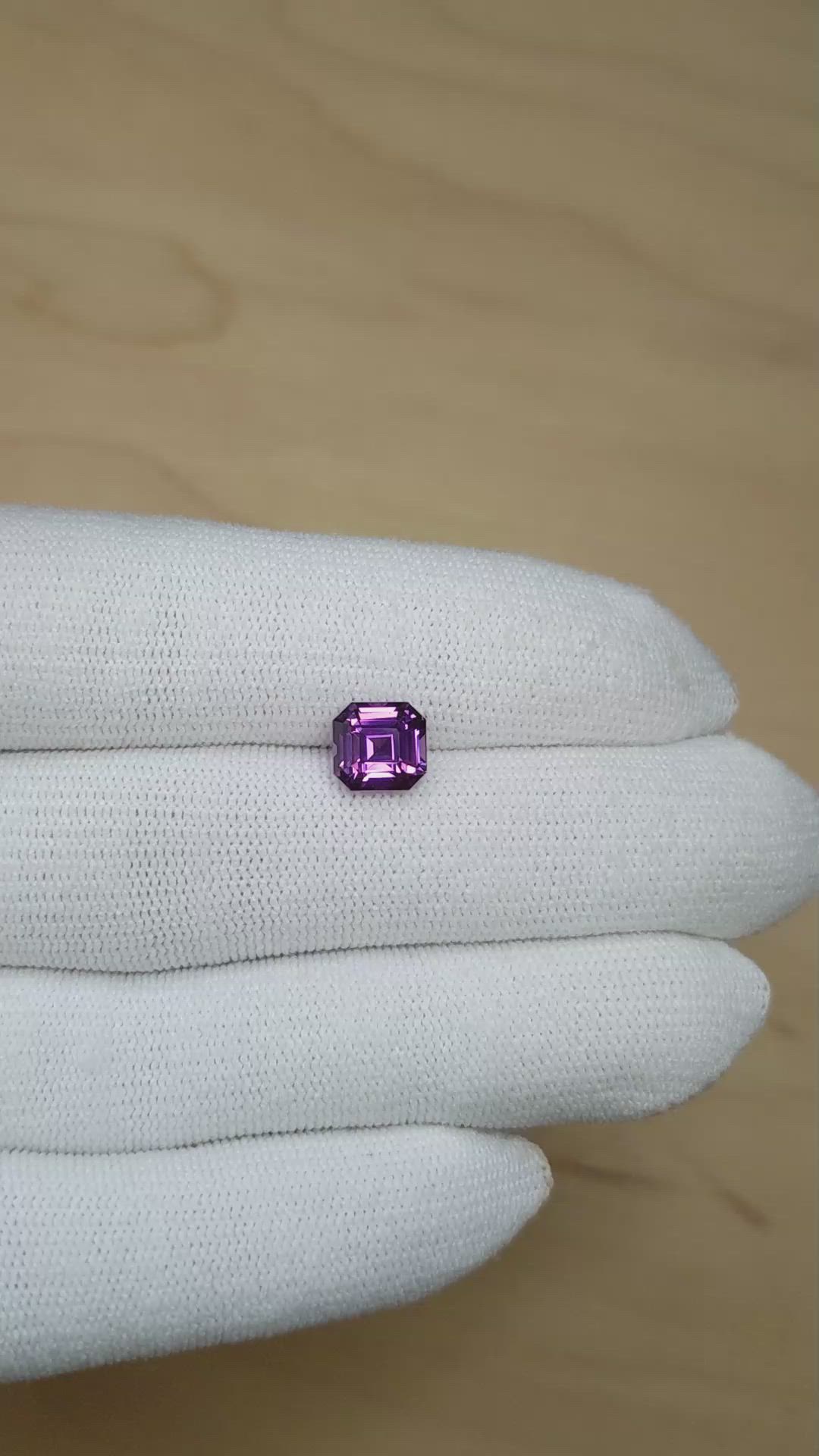 3.09 Ct. Purple Sapphire from Ceylon (Sri Lanka) Size Video