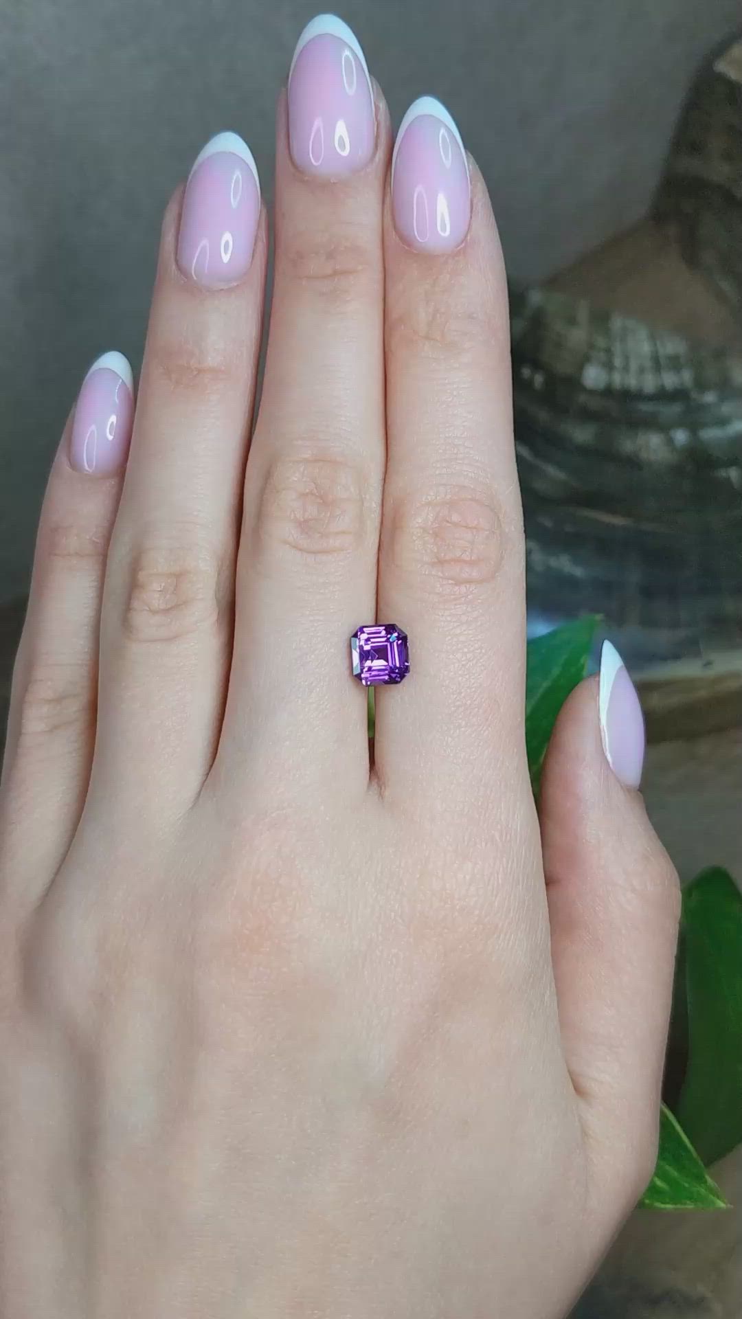 3.09 Ct. Purple Sapphire from Ceylon (Sri Lanka) Size Video