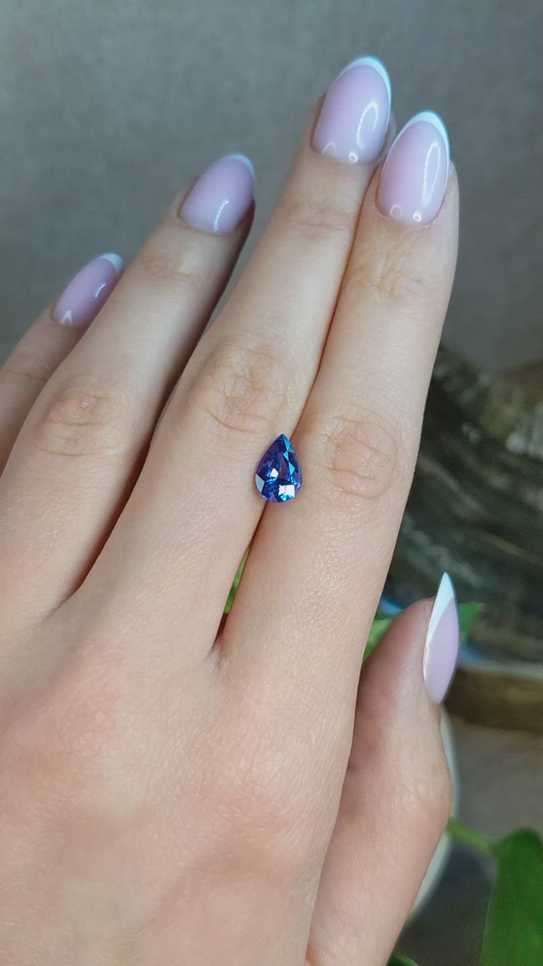 2.03 Ct. Purplish Blue Sapphire from Ceylon (Sri Lanka) Size Video