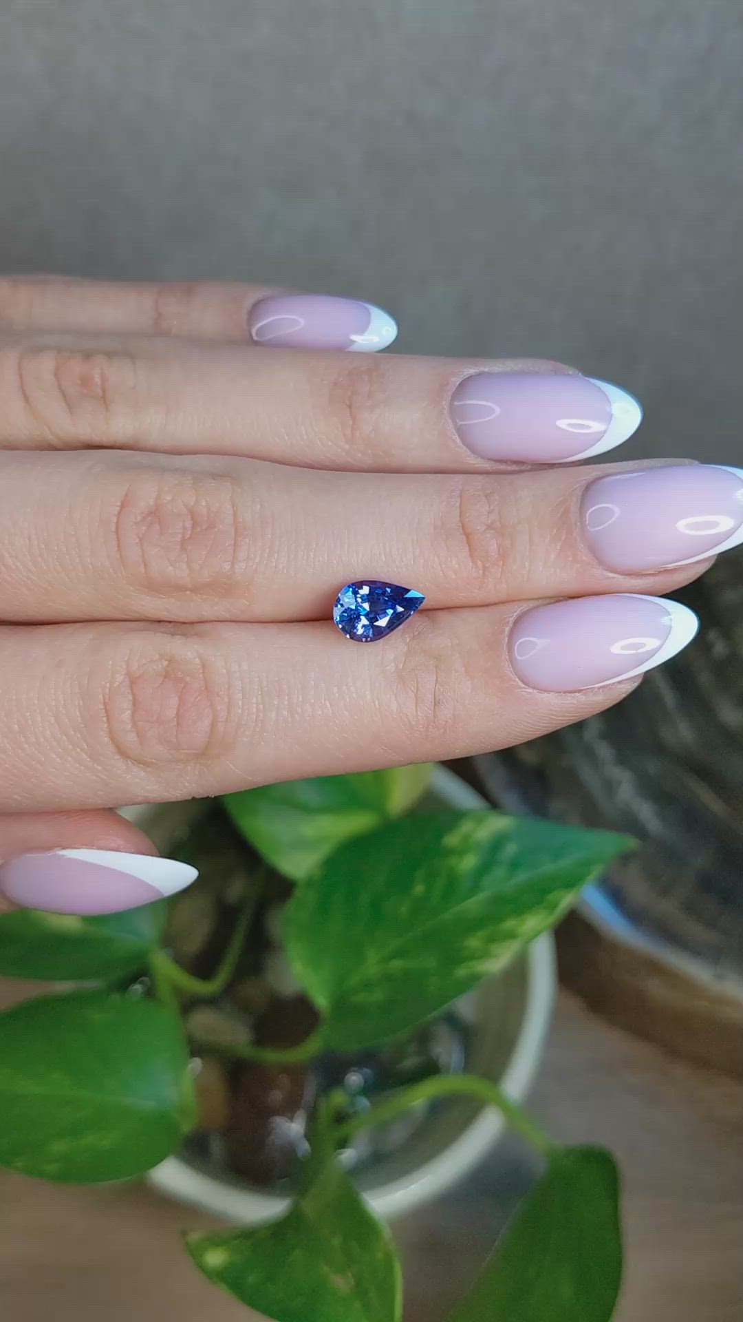 2.03 Ct. Purplish Blue Sapphire from Ceylon (Sri Lanka) Size Video