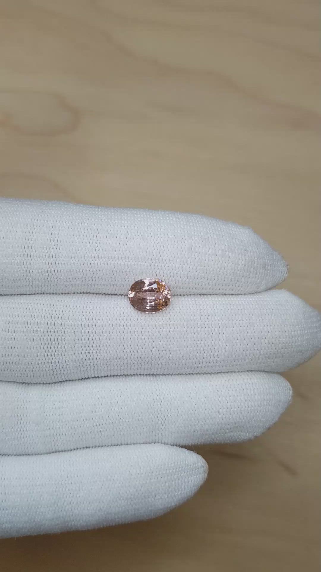 2.30 Ct. Padparadscha Sapphire from Ceylon (Sri Lanka) Size Video
