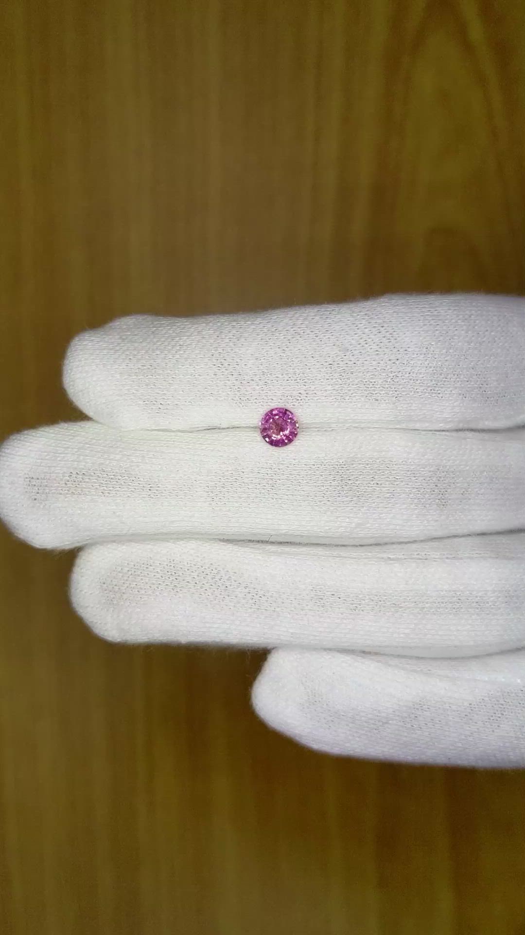 0.54 Ct. Pink Sapphire from Ceylon (Sri Lanka) Size Video