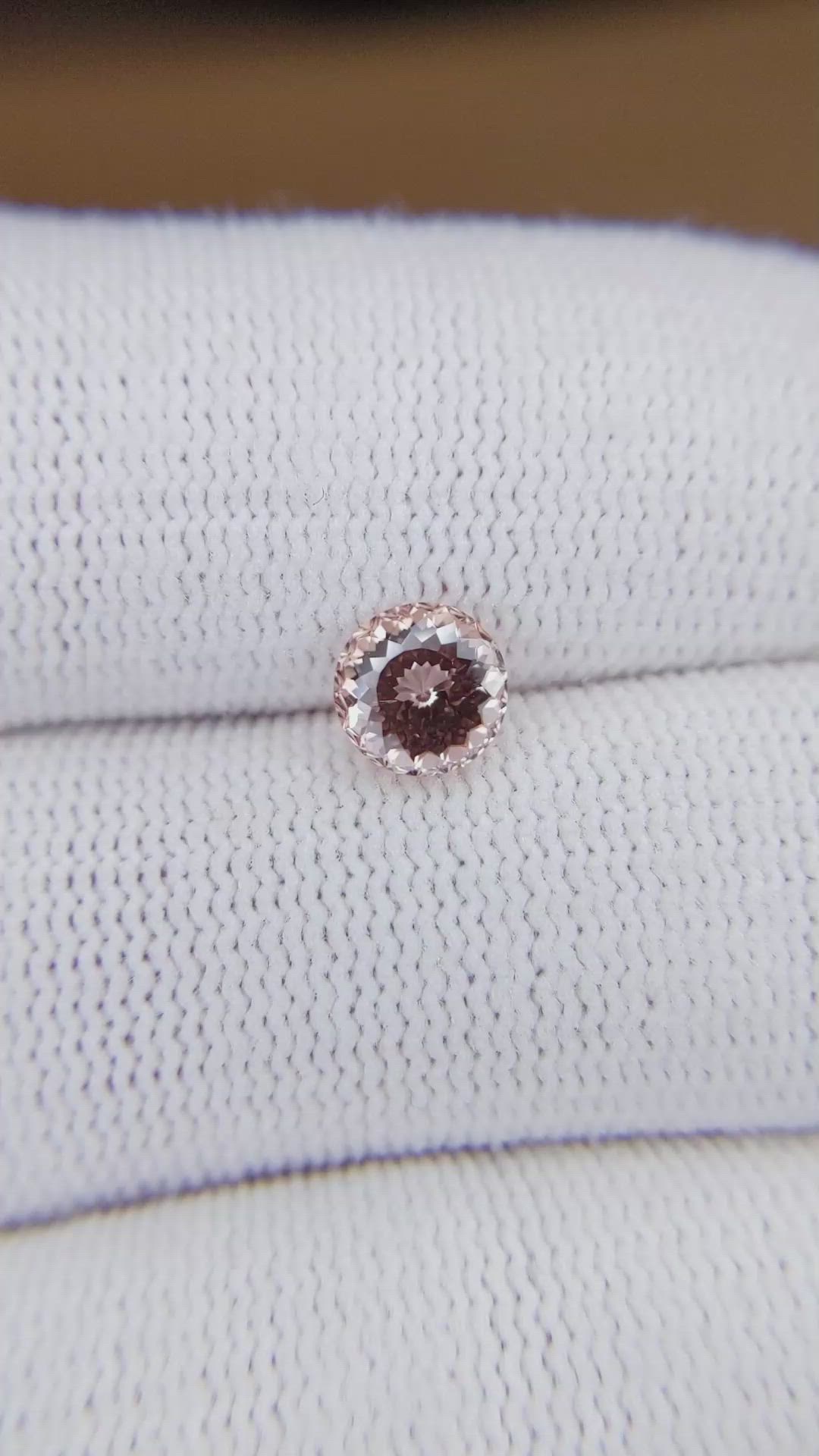 1.10 Ct. Peach Sapphire from Ceylon (Sri Lanka) Size Video