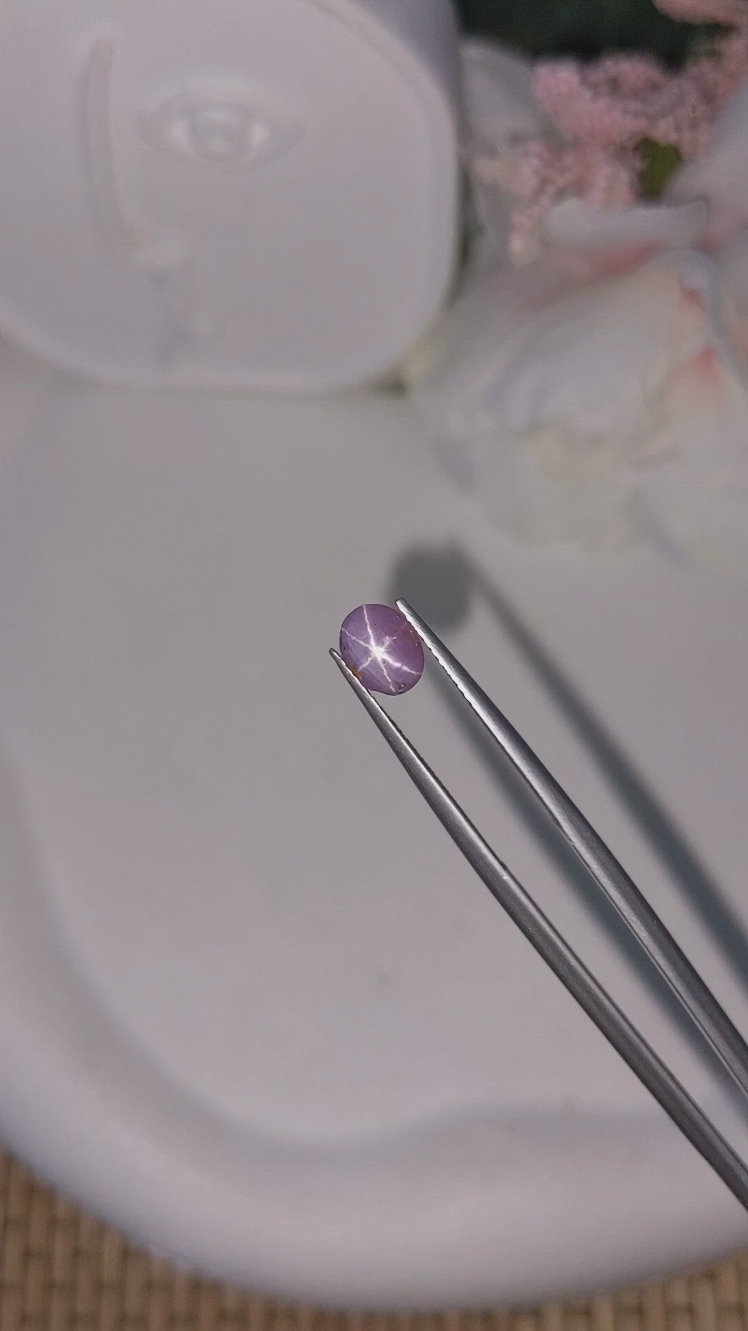 1.33 Ct. Purple Star Sapphire from Ceylon (Sri Lanka) Size Video
